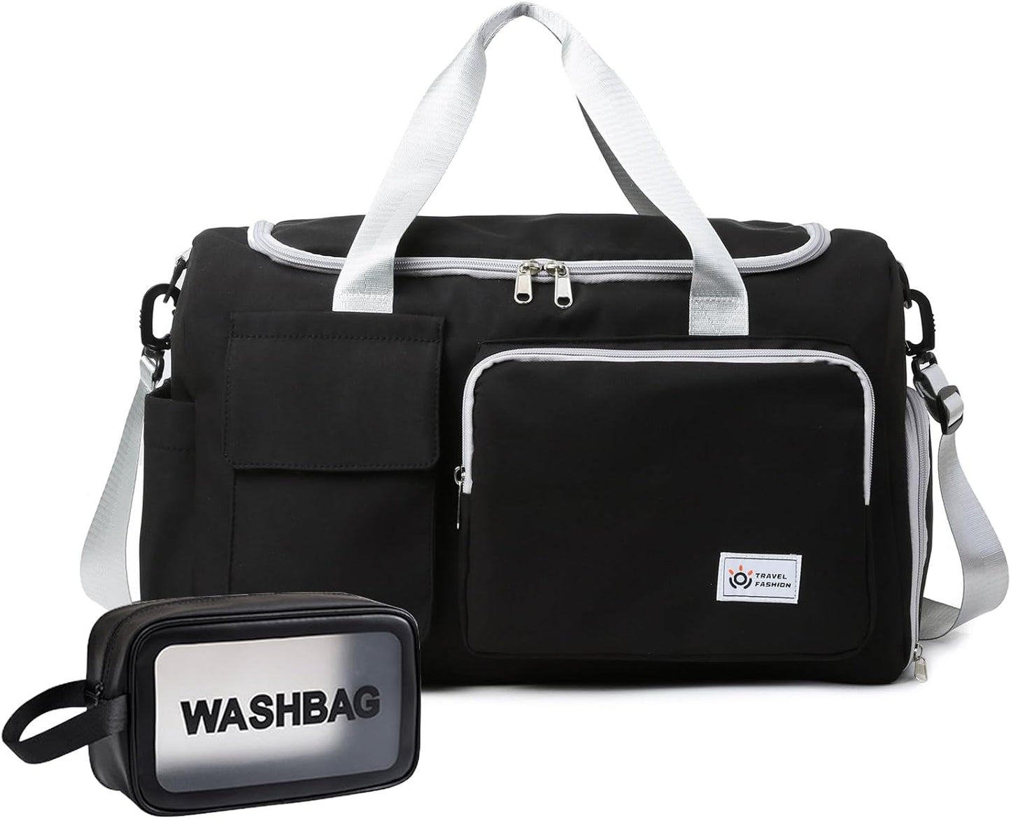 Small Gym Bag for Women, Travel Duffle Bag Carry On Weekender Bag with Shoe Compartment