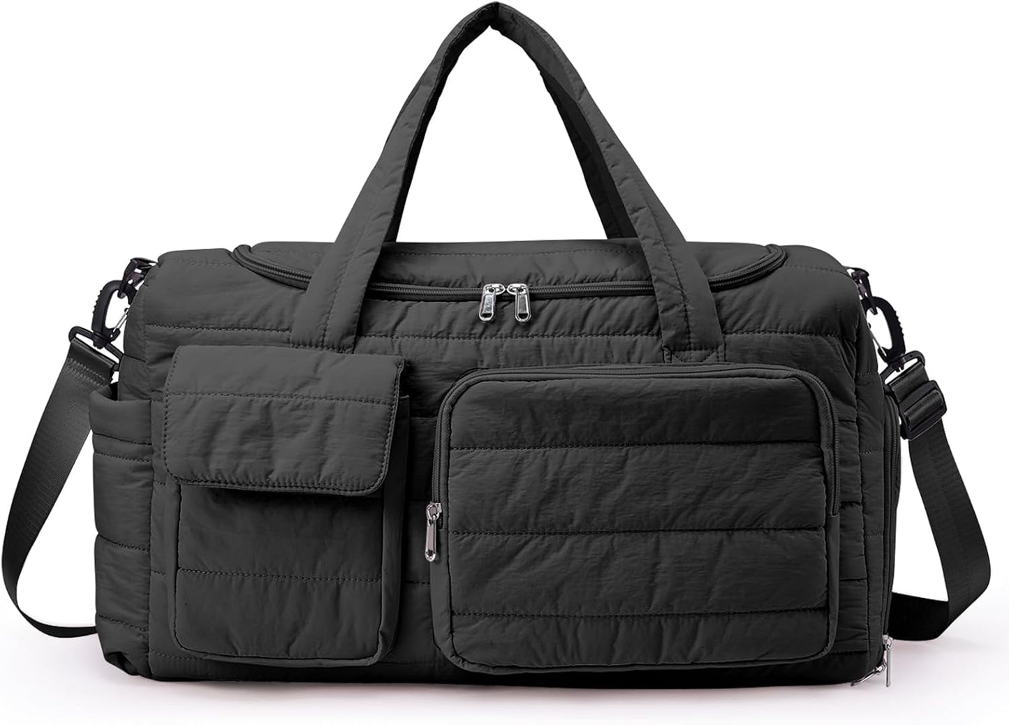 Small Gym Bag for Women, Travel Duffle Bag Carry On Weekender Bag with Shoe Compartment