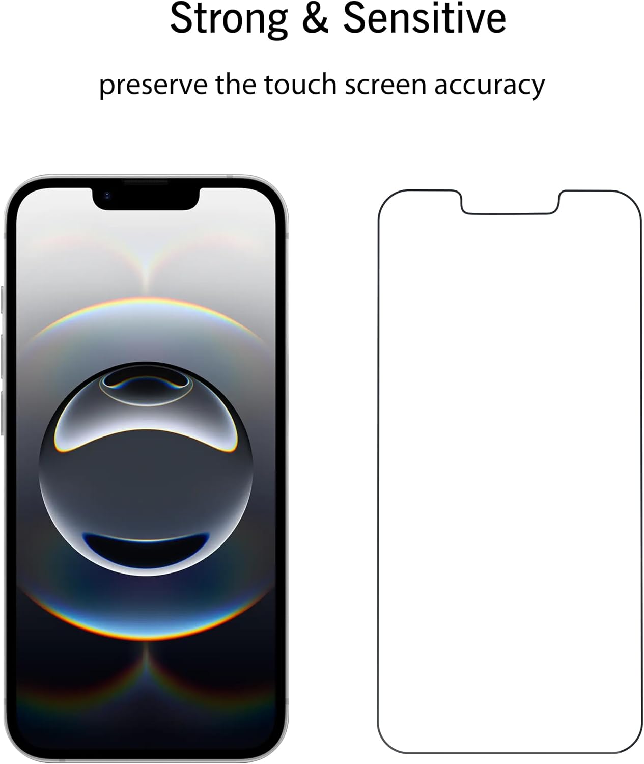 Ailun Screen Protector for iPhone 16e / iPhone 14 / iPhone 13 / iPhone 13 Pro [6.1 Inch] Display 3 Pack Tempered Glass, Case Friendly [Not for iPhone 16 6.1 Inch]
