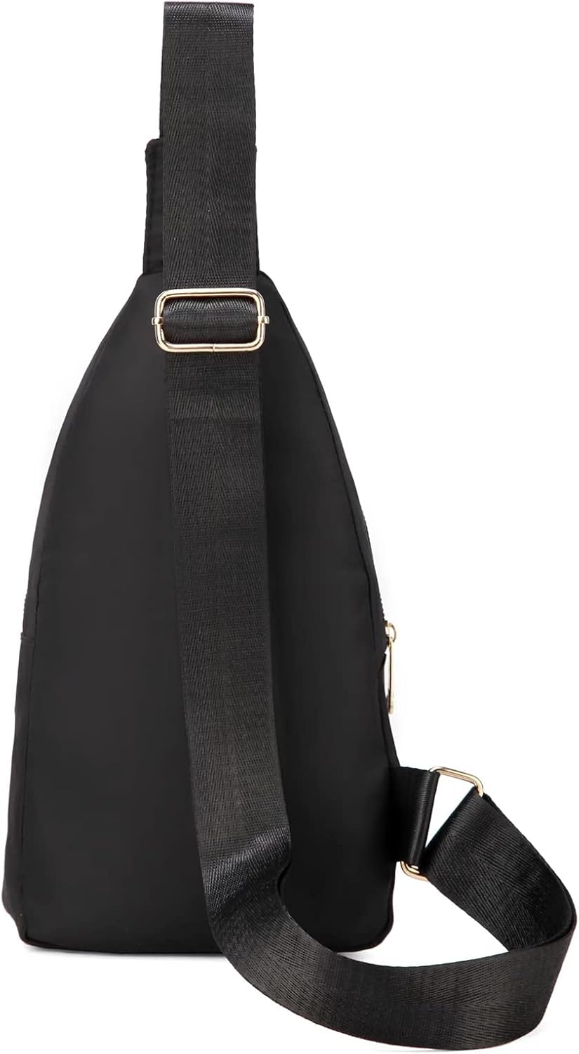 Small Sling Backpack for Women, Chest Bag Daypack Crossbody for Travel Sport Running Hiking Black