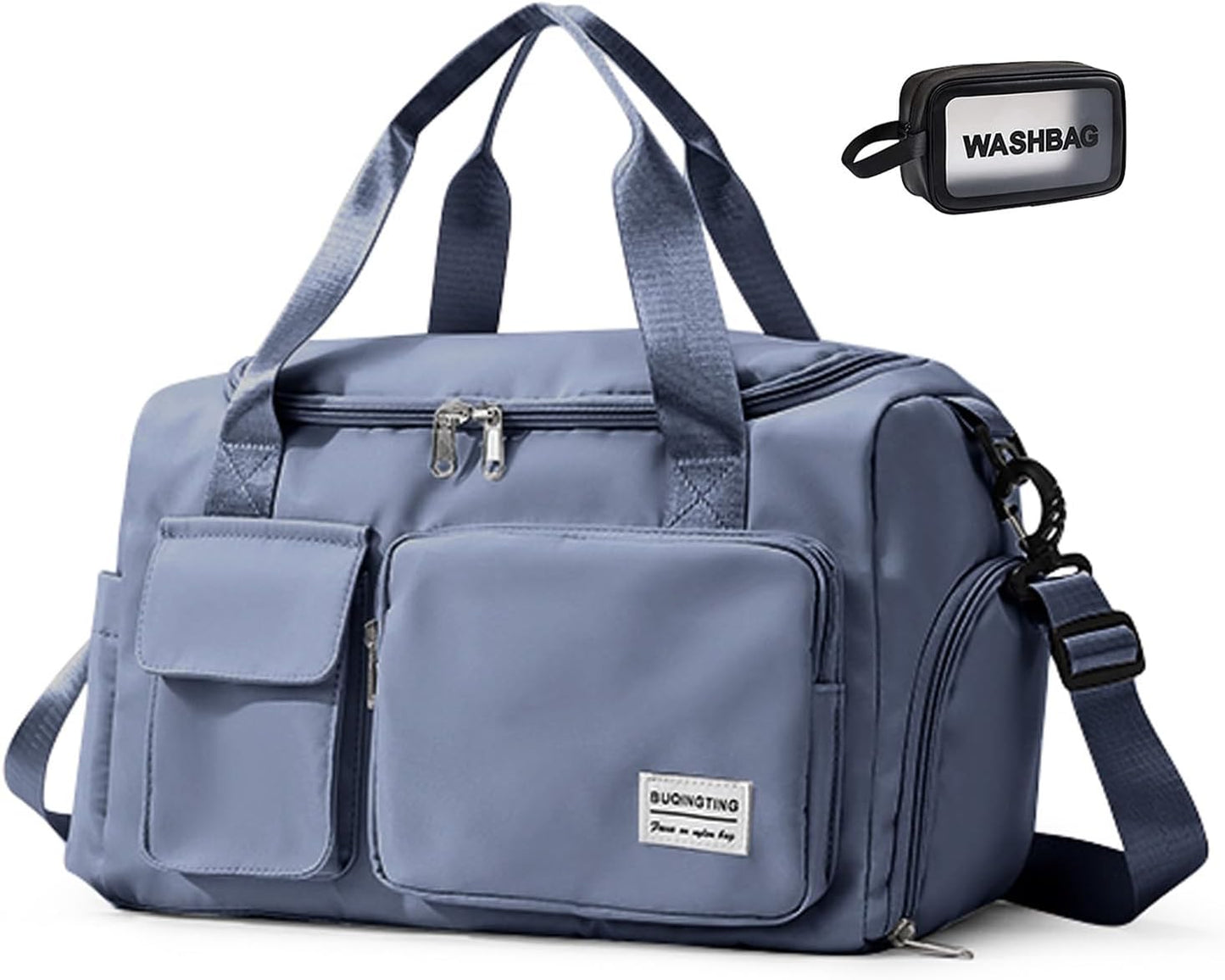 Small Gym Bag for Women, Travel Duffle Bag Carry On Weekender Bag with Shoe Compartment