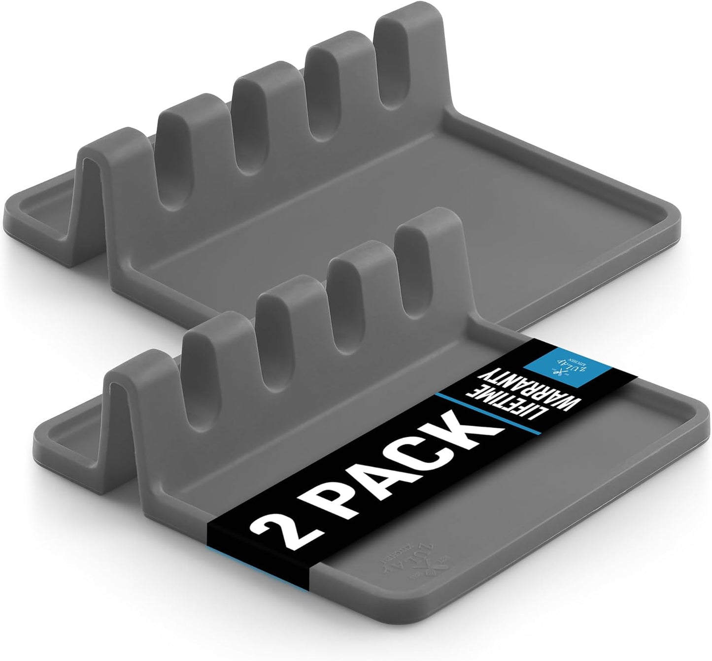 Zulay Kitchen Spoon Rest for Multiple Utensils High Heat-Resistant Silicone Drip Pad, BPA-Free Spoon Holder for Stove Top, Kitchen Gadget Holder for Ladles, Tongs, Cooking Spatula - Makes Great Gift