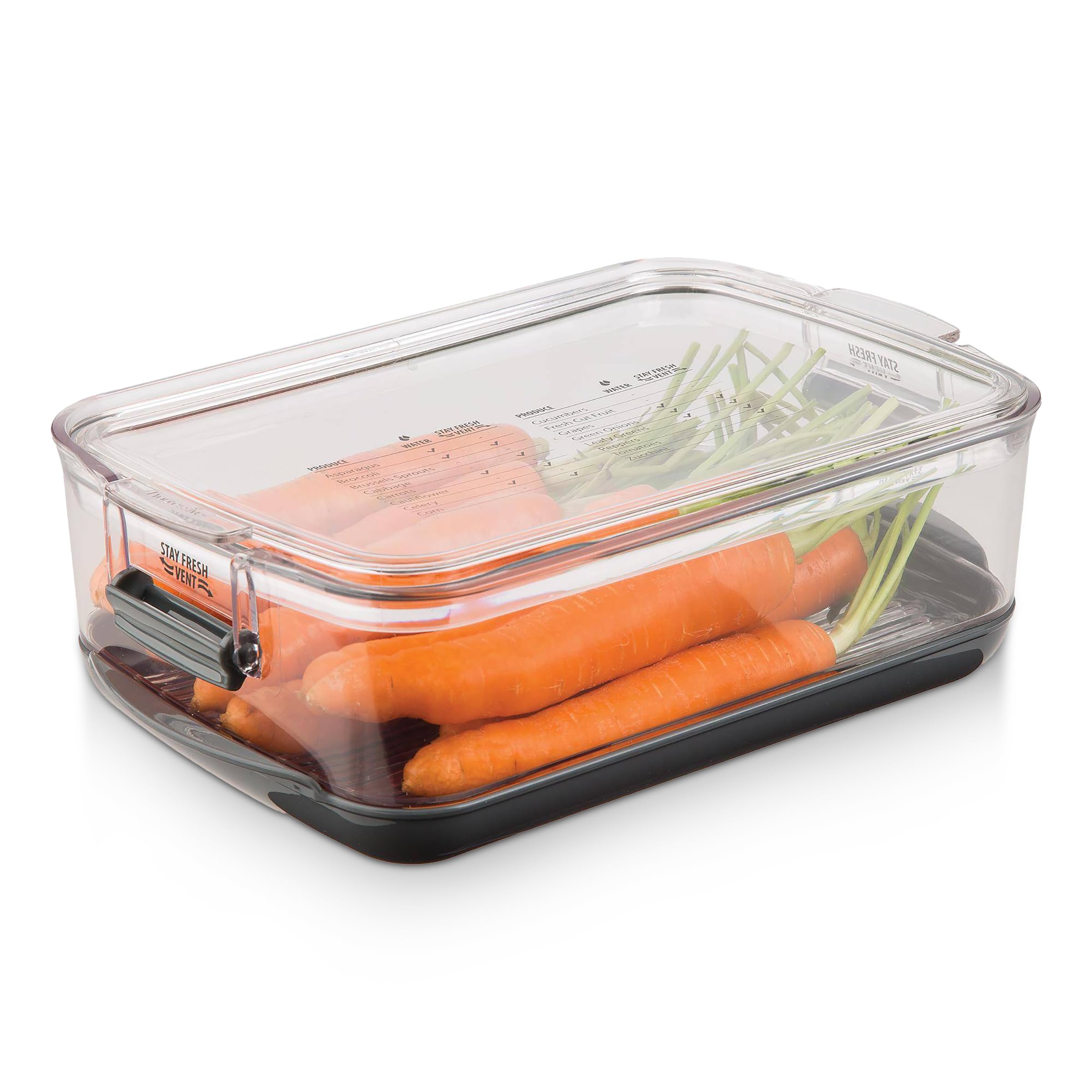 ProKeeper Produce Container, 3-Quart – Stay-Fresh Vent System for Small Peppers and Tomatoes, BPA-Free