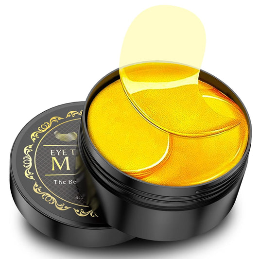24K Gold Under Eye Patches – 60pcs for Dark Circles, Puffiness & Wrinkles Care