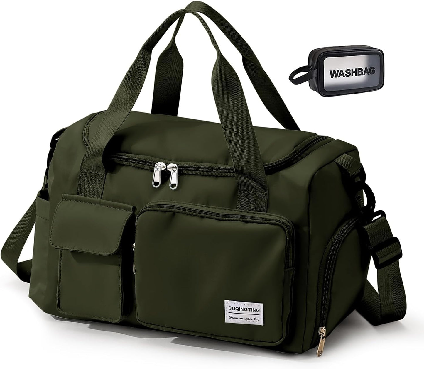 Small Gym Bag for Women, Travel Duffle Bag Carry On Weekender Bag with Shoe Compartment