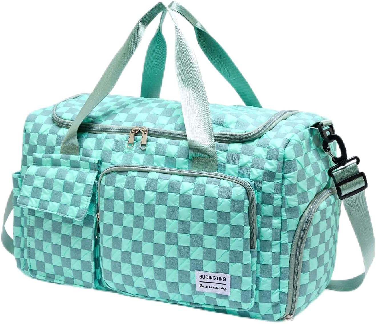 Small Gym Bag for Women, Travel Duffle Bag Carry On Weekender Bag with Shoe Compartment