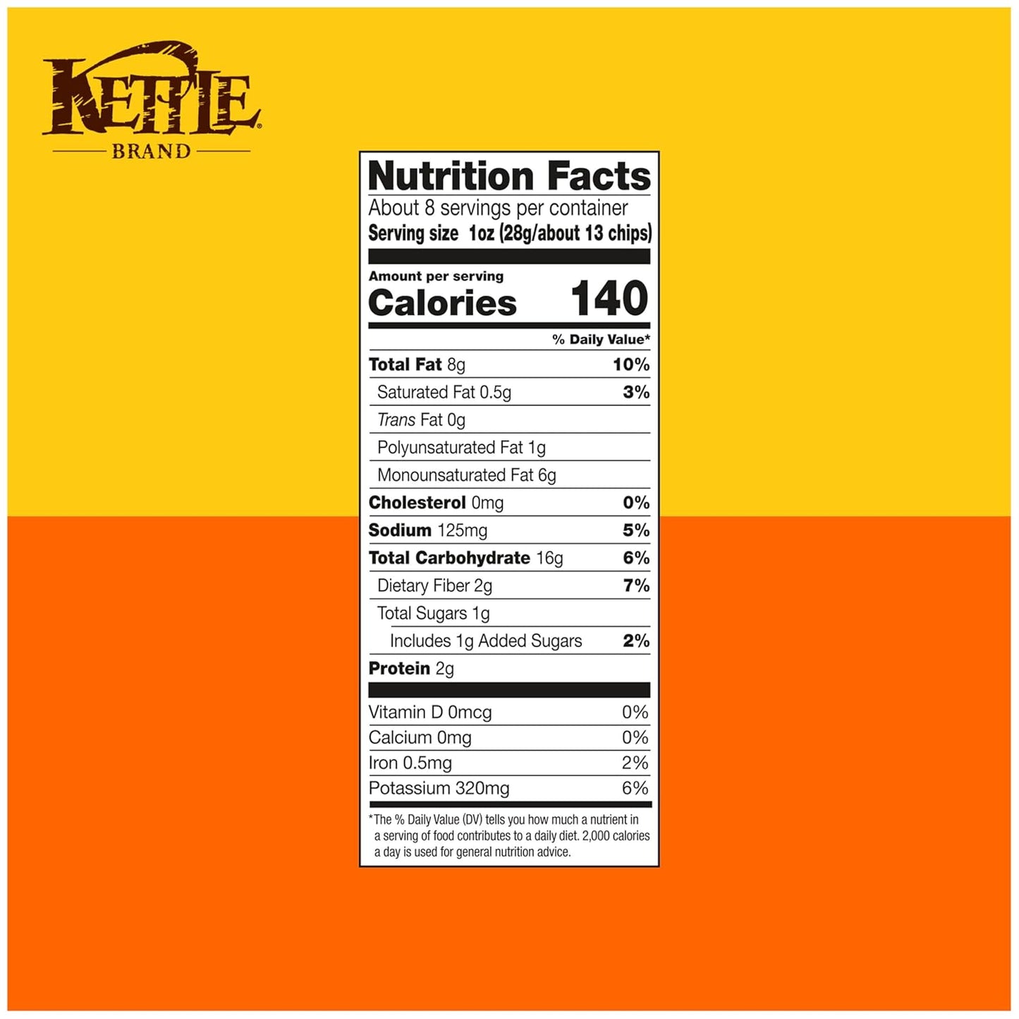 Kettle Brand Backyard Barbeque Kettle Potato Chips, Gluten-Free, Non-GMO, 7.5 oz Bag