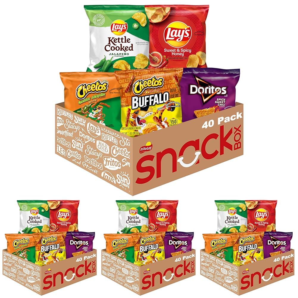 Ruffles FritoLay Variety Packs Flavors 1oz Bags, Ruffles & Doritos Bold Mix, 40 Count