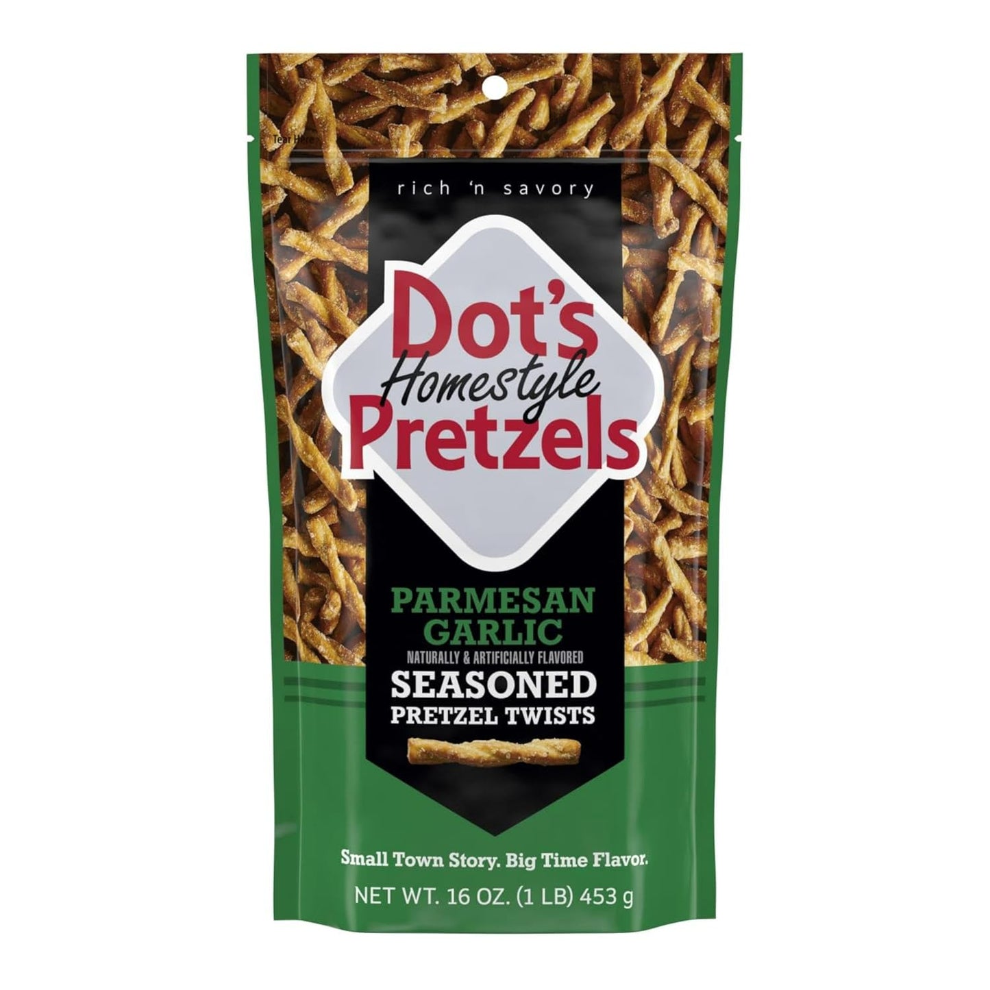 Dot's Homestyle Pretzels BBQ Seasoned Pretzel Twist Snack, 16oz Grocery Sized Bag