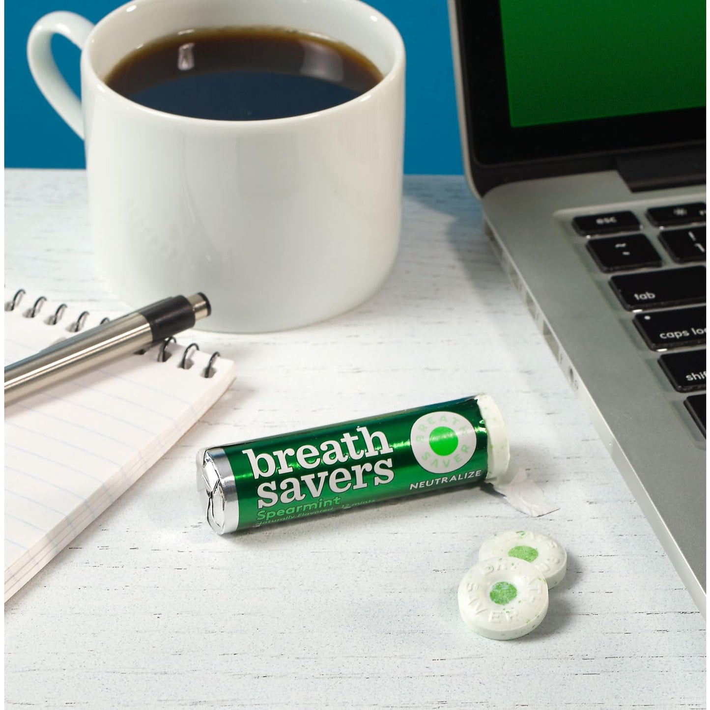 BREATH SAVERS Spearmint Flavored Sugar Free Breath Mints Rolls, .75 oz (12 Count)