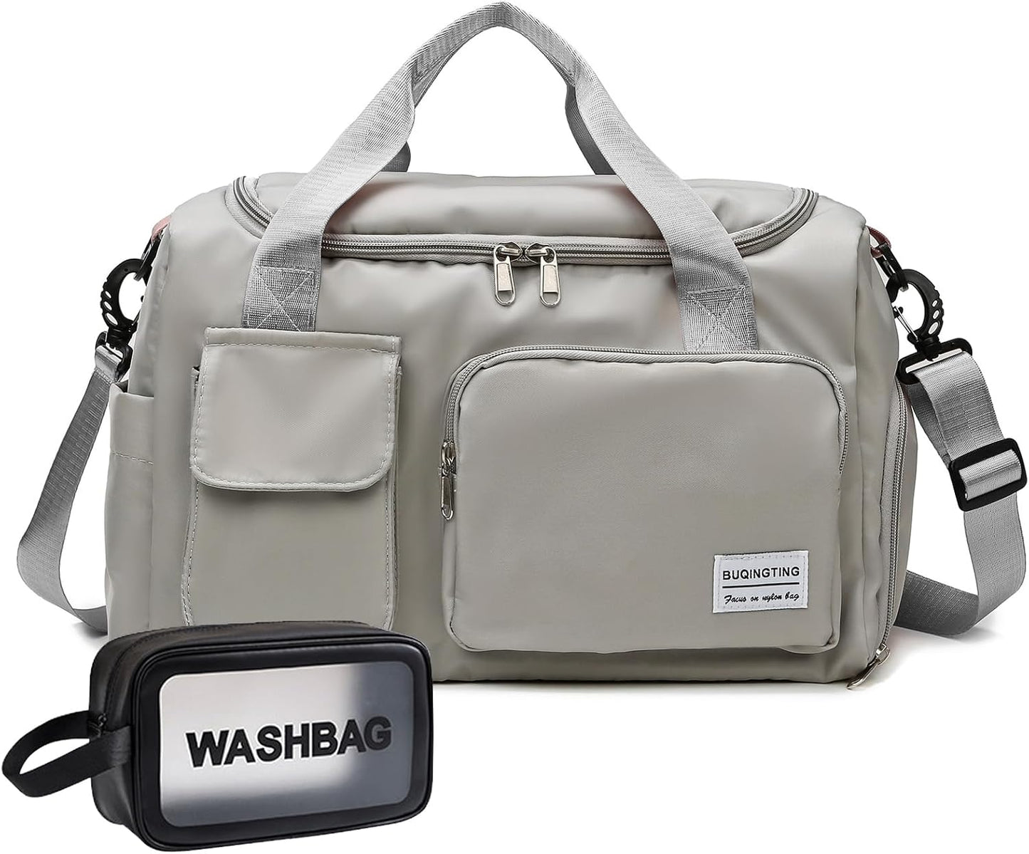 Small Gym Bag for Women, Travel Duffle Bag Carry On Weekender Bag with Shoe Compartment