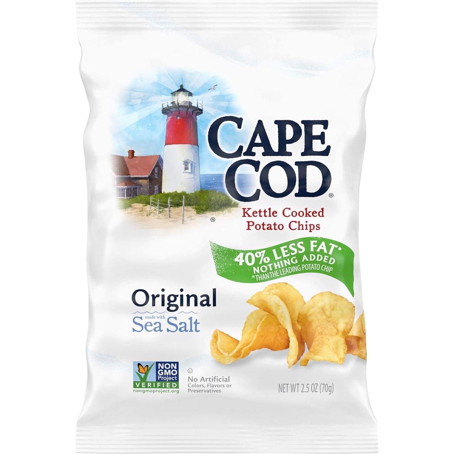 Cape Cod Potato Chips, Less Fat Original Kettle Chips, 14 Oz