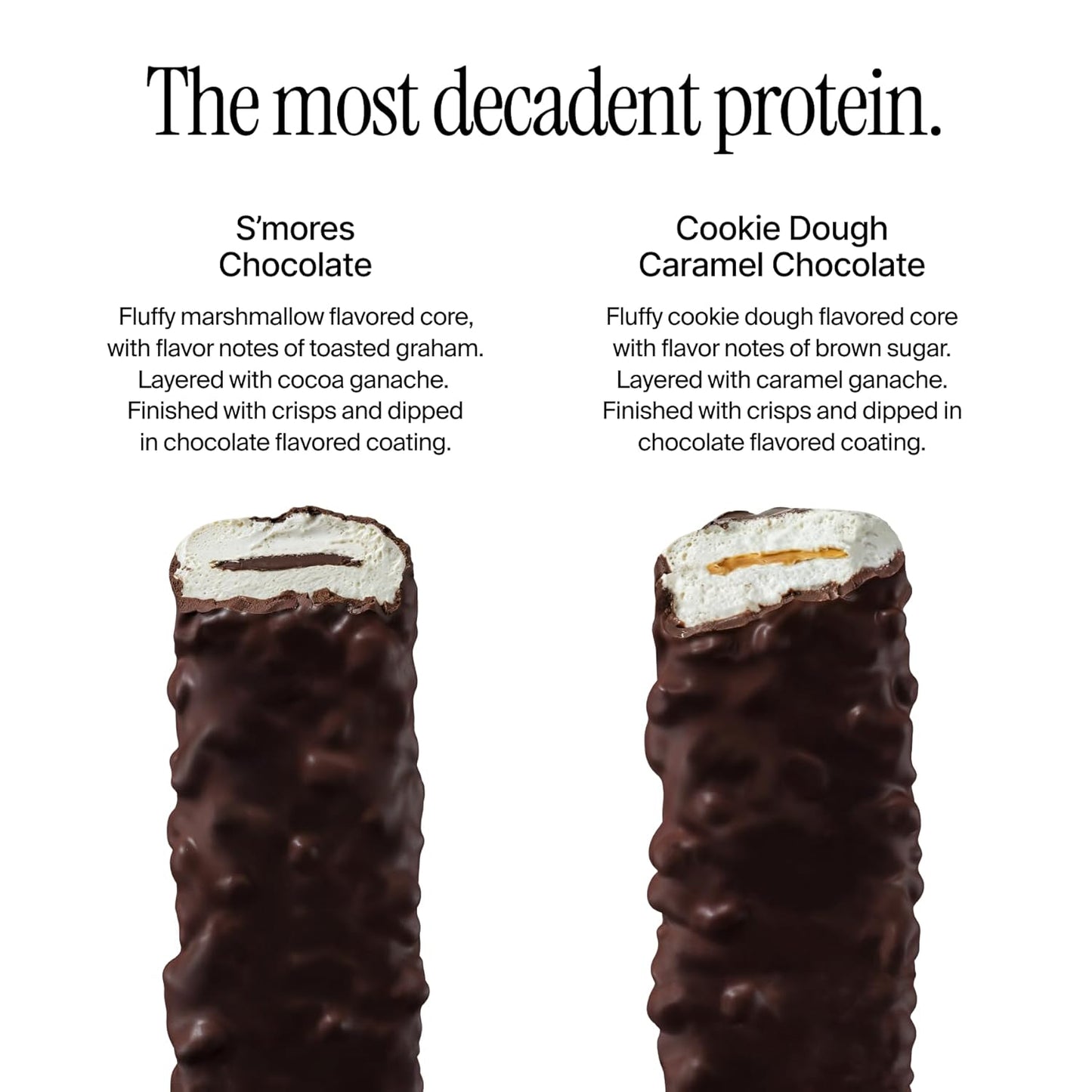 David Bronze High Protein Bars - Cookie Dough Caramel Chocolate Crunch & S'mores Chocolate Crunch Flavored Bar - 0g of Sugar, Low Carb, Gluten Free - 20g of Protein, 150 Calories - On-The-Go Snack, Pack of 8