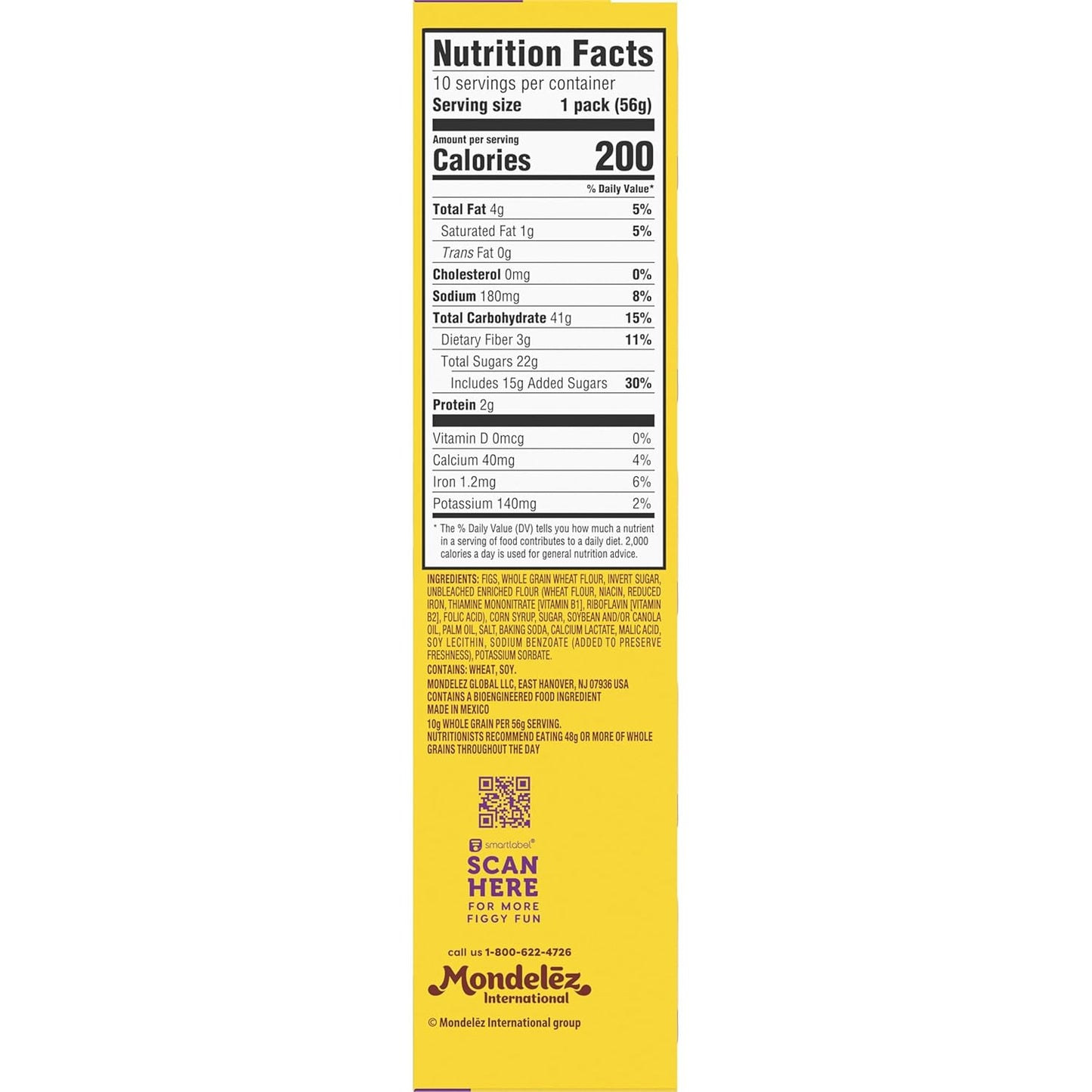​​NEWTONS Soft Baked Real Fruit Fig Bars, Fig Cookies, 40 Snack Packs (2 Cookies Per Pack, 4 Boxes)