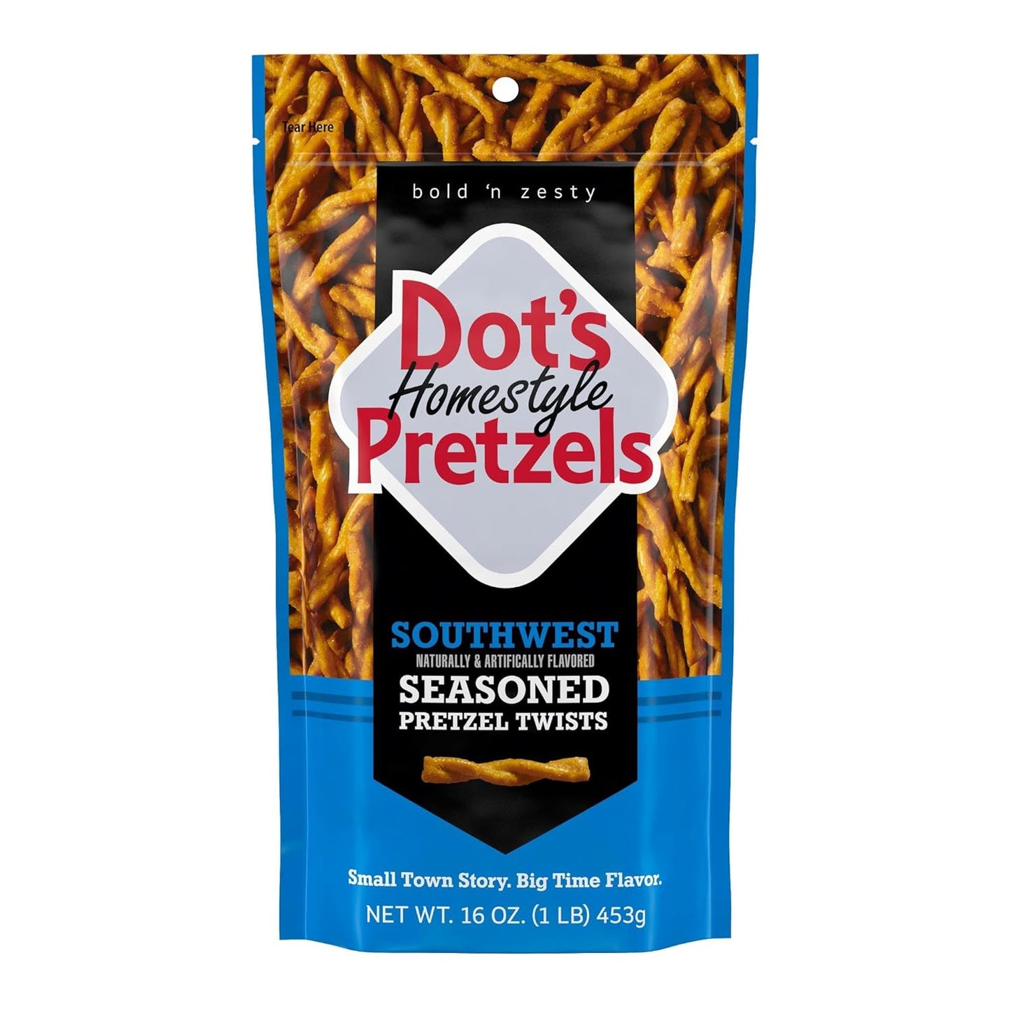 Dot's Homestyle Pretzels BBQ Seasoned Pretzel Twist Snack, 16oz Grocery Sized Bag