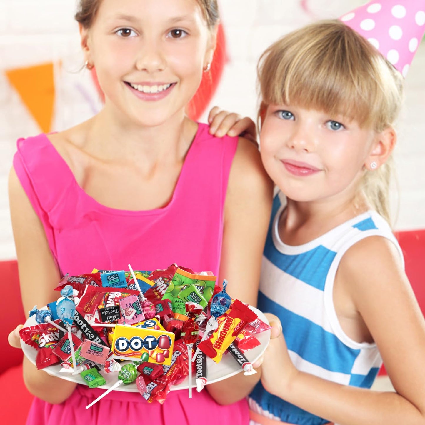 Bulk Candy Variety Pack 2 Pounds Assortment, Approx. 100 Individually Wrapped Fun Size Chewy And Hard Candy For Parties, Classrooms, Pinatas, Goodie Bags And Buffets