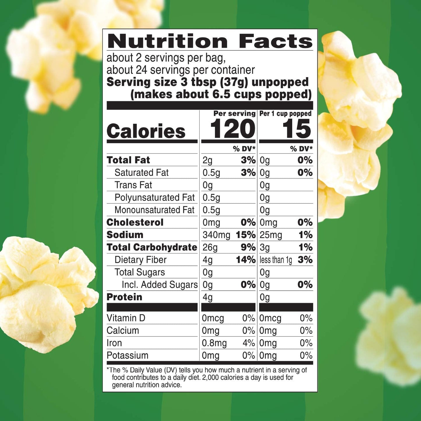 Orville Redenbacher's Microwave SmartPop! Butter Flavor, 4g Fiber, 94% Fat-Free, 12-Count 2.69 oz. Bags