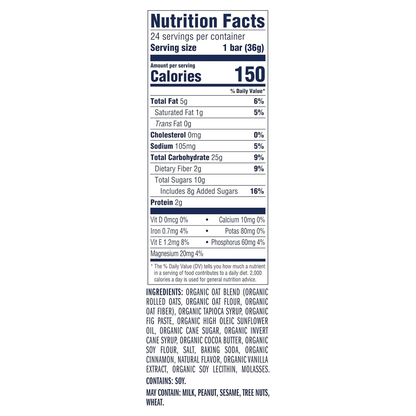 zbar iced oatmeal cookie soft-baked energy snack bars non-gmo usda organic granola bars 24 pack