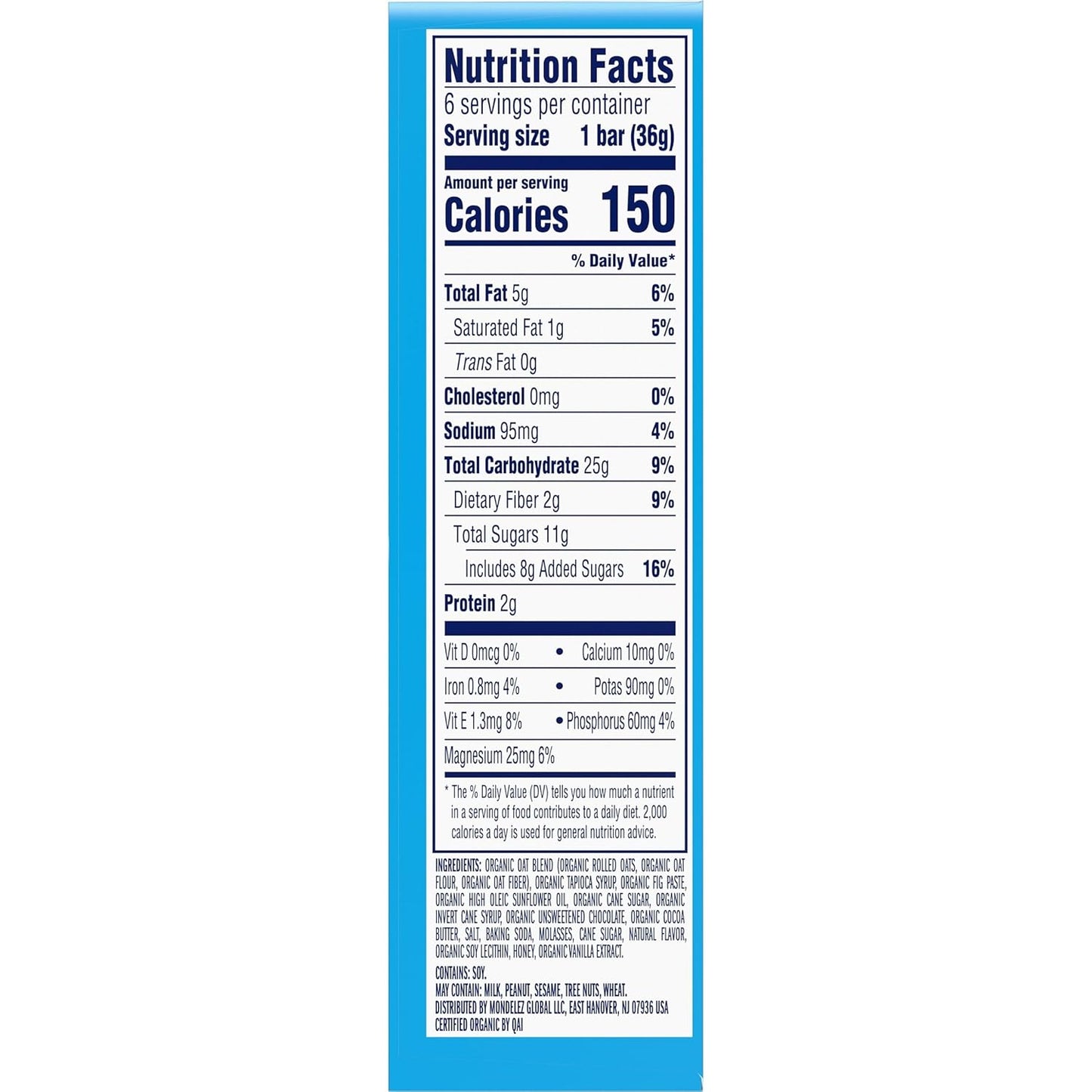 Zbar - Chocolate Chip - Soft-Baked Energy Snack Bars - Non-GMO - 12g Whole Grains - USDA Organic Granola Bars (6 Pack)