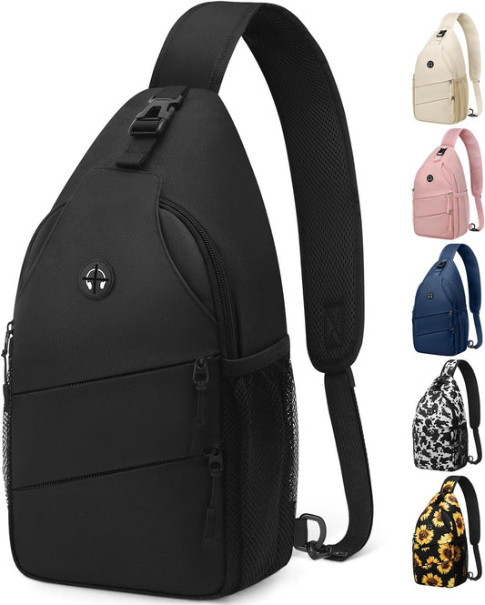 Crossbody Bags for Women Men Trendy Sling Bag Bakpack Casual Chest Bag with Convertible Shoulder Strap