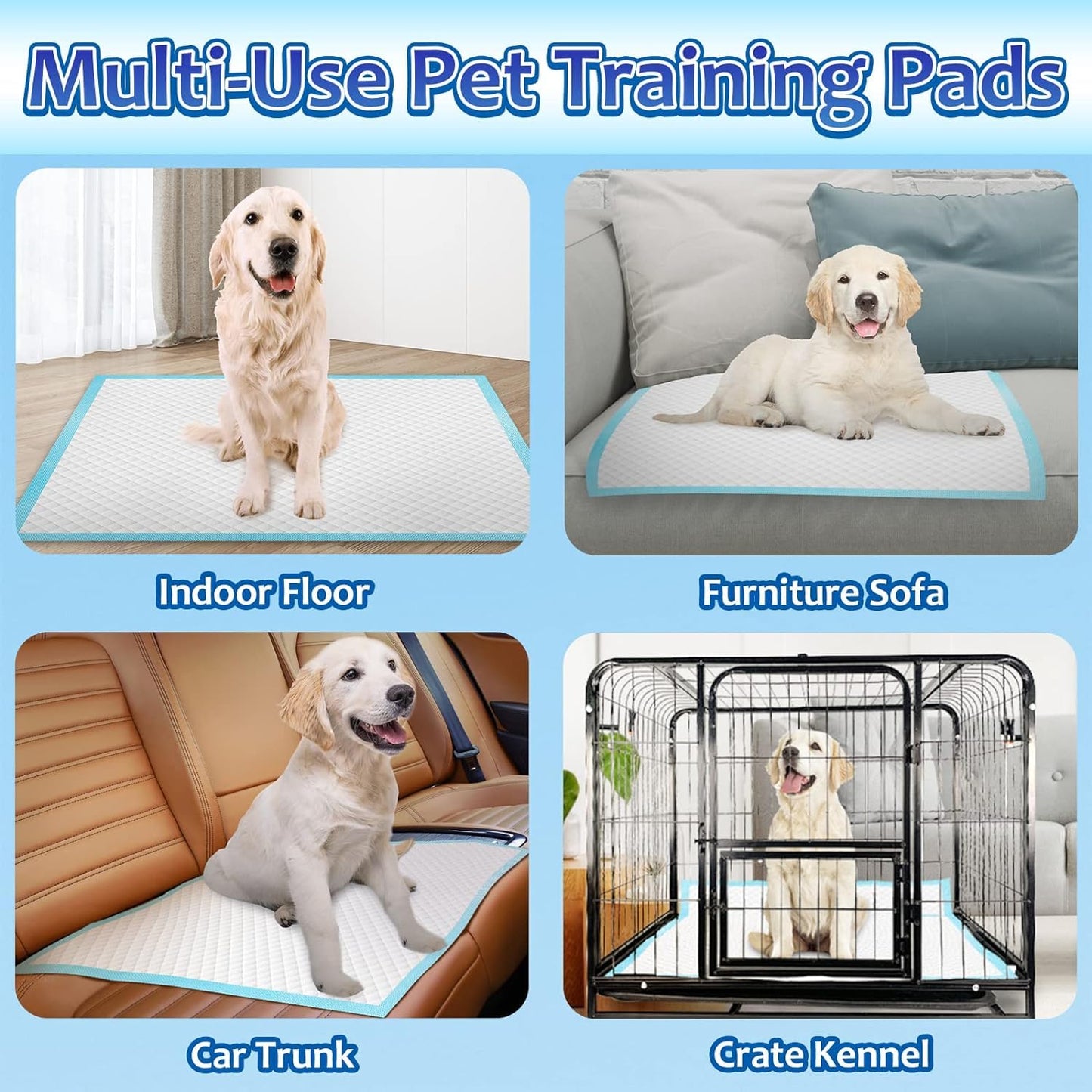 Dog Pee Pads Extra Large 30"x36", 30 Count Super Absorbent Pee Pads for Dogs, Disposable Urine Bed Pads for Doggie, Thicken XXL Puppy Pads, Piddle Pads X-Large for Indoor, Outdoor Use