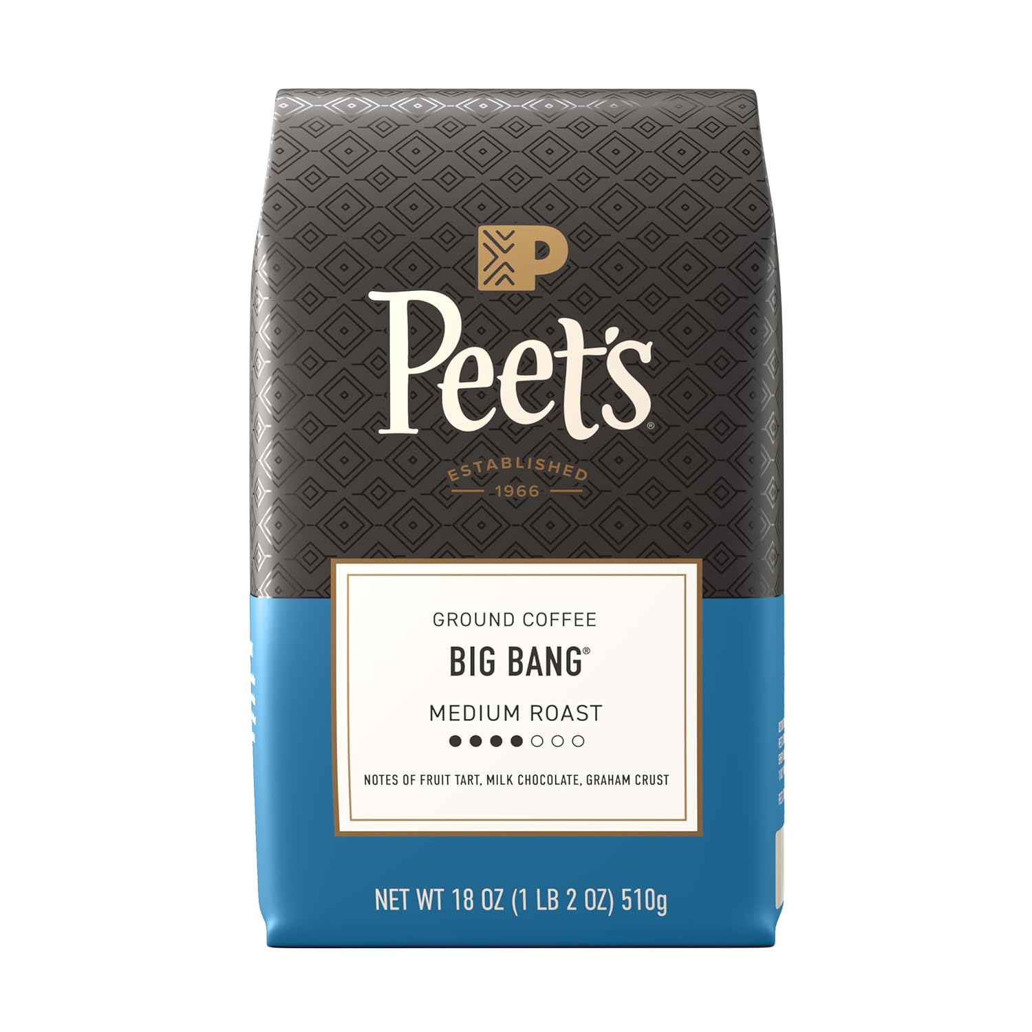 Peet's Coffee, Medium Roast Ground Coffee, 100% Arabica Coffee - Big Bang 18 Ounce Bag
