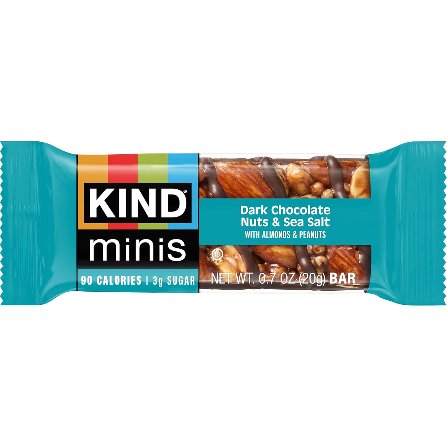 KIND Minis Dark Chocolate Nuts & Sea Salt, 10 Count, 90 Calorie Gluten Free Snacks