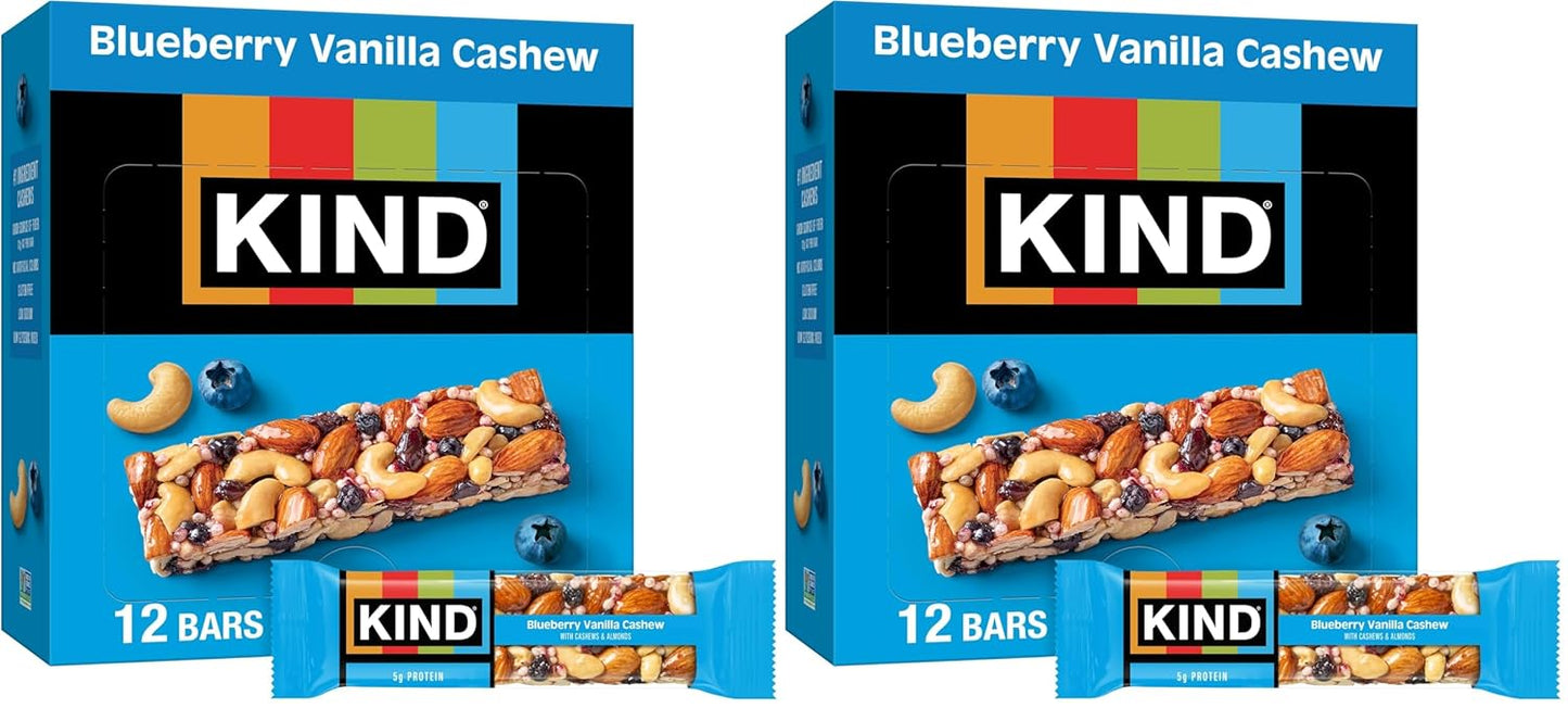 KIND Healthy Snacks Bars, Cranberry Almond, Gluten Free, High Fiber Snacks, 5g Protein, 12 Count
