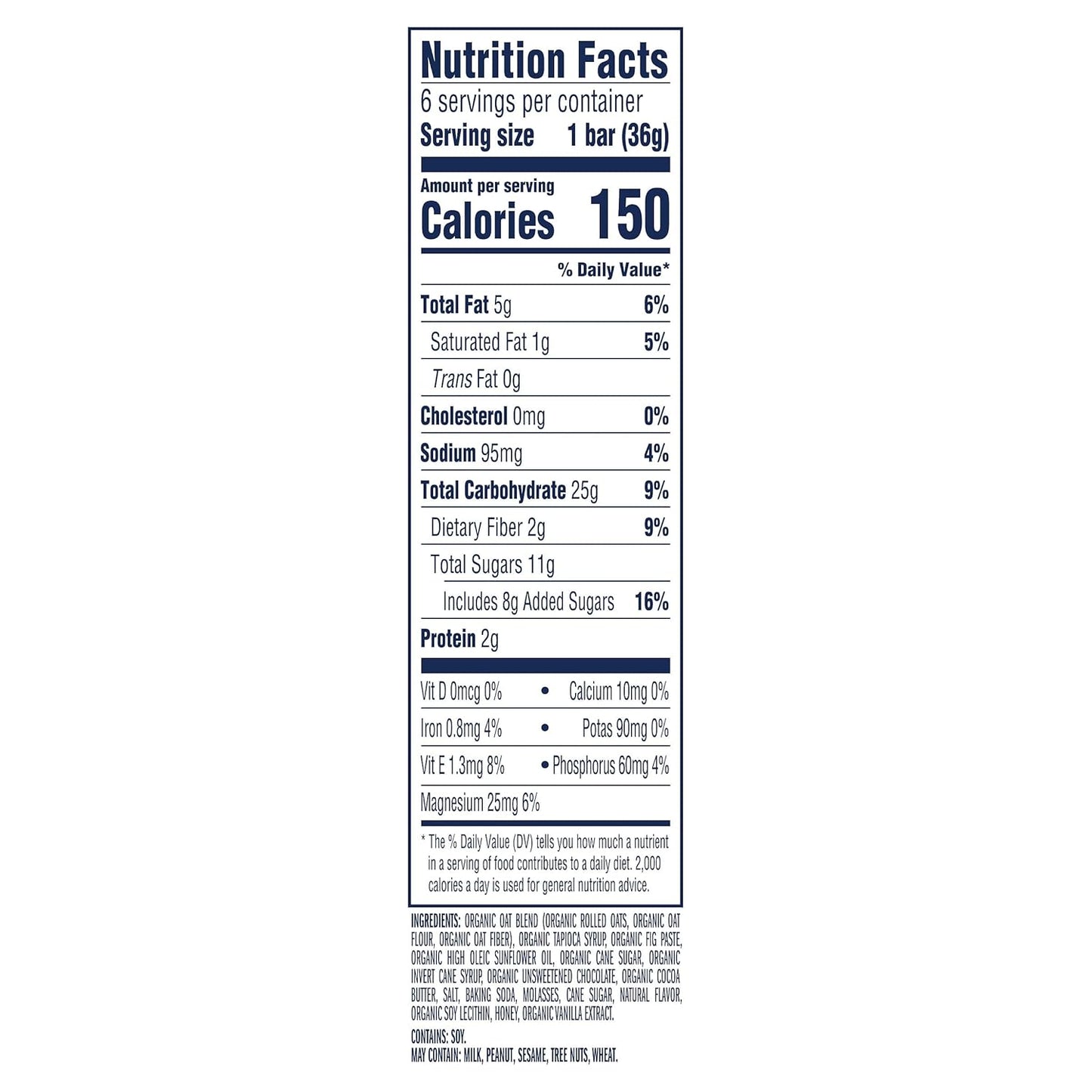 Zbar - Chocolate Chip - Soft-Baked Energy Snack Bars - Non-GMO - 12g Whole Grains - USDA Organic Granola Bars (6 Pack)