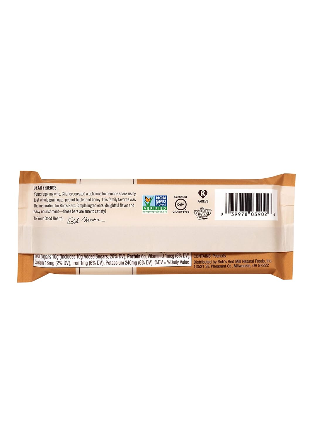 Bob's Red Mill 12pk Peanut Butter Chocolate & Oats Bar, 12 bars (Pack of 1) - Non GMO, Gluten Free, Kosher
