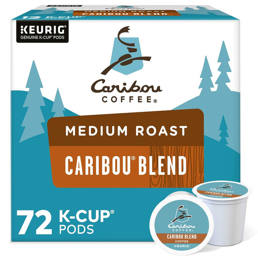 Caribou Coffee Caribou Blend Keurig Single-Serve K-Cup Pod, Medium Roast Coffee, 72 Count