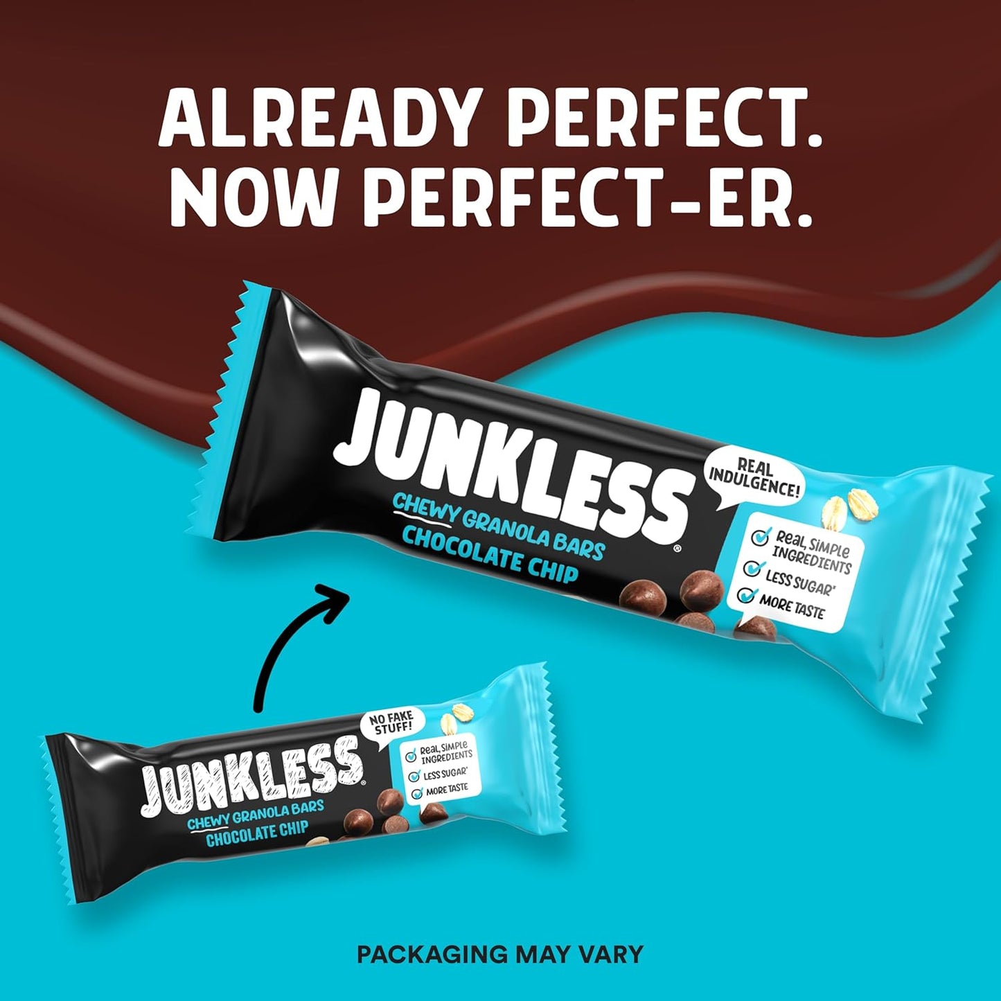 JUNKLESS Classic Chewy Granola Bars - Bulk Variety Pack, Gluten-Free, Non-GMO, Lower Sugar, Healthy Snacks for Kids & Adults, 4 Boxes (24 Bars)
