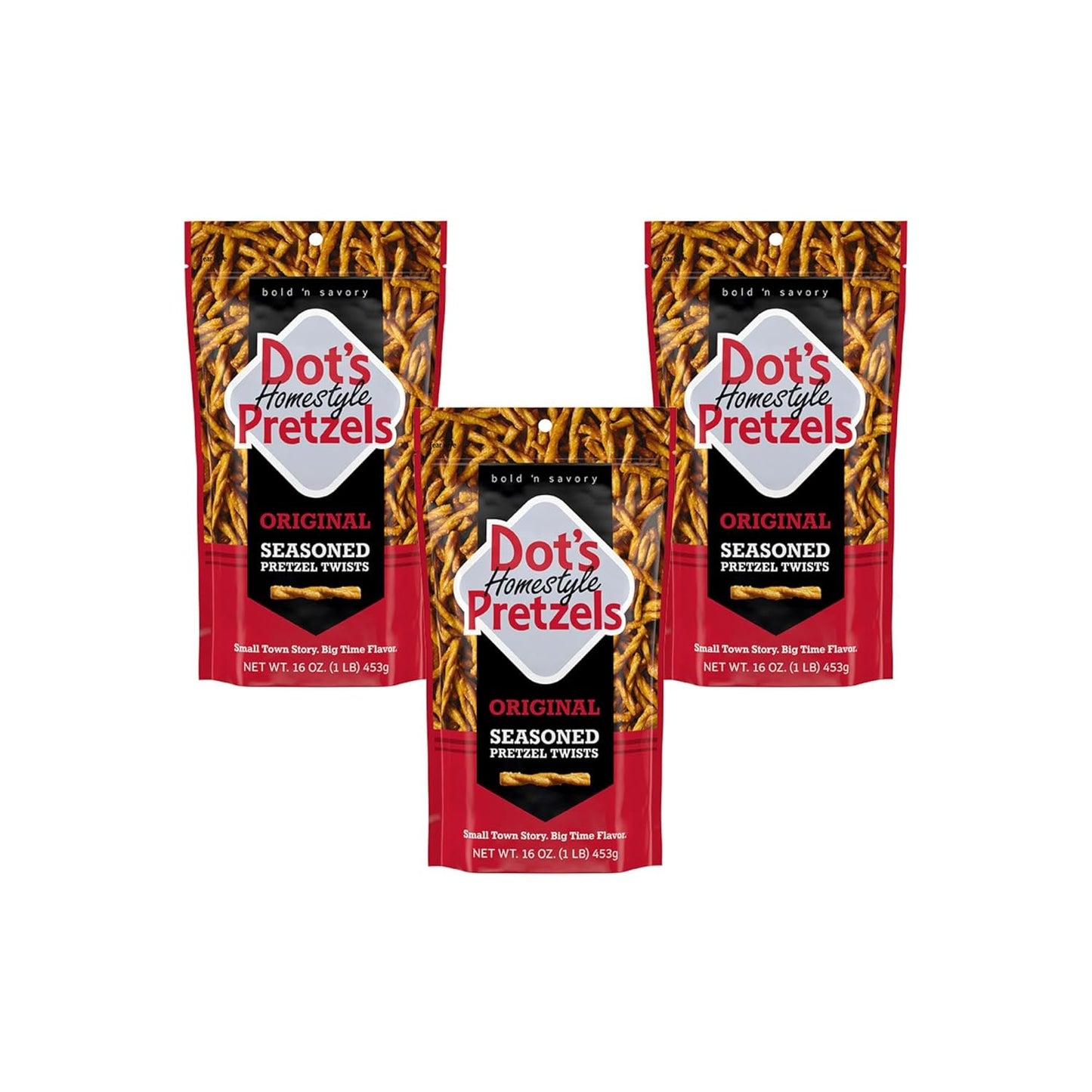 Dot's Homestyle Pretzels BBQ Seasoned Pretzel Twist Snack, 16oz Grocery Sized Bag