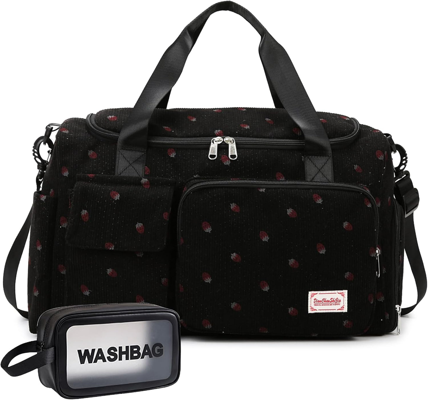 Small Gym Bag for Women, Travel Duffle Bag Carry On Weekender Bag with Shoe Compartment