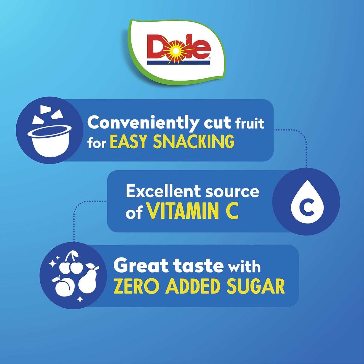 dole diced peaches mandarin oranges cherry mixed fruit no sugar added variety pack - 12 pack
