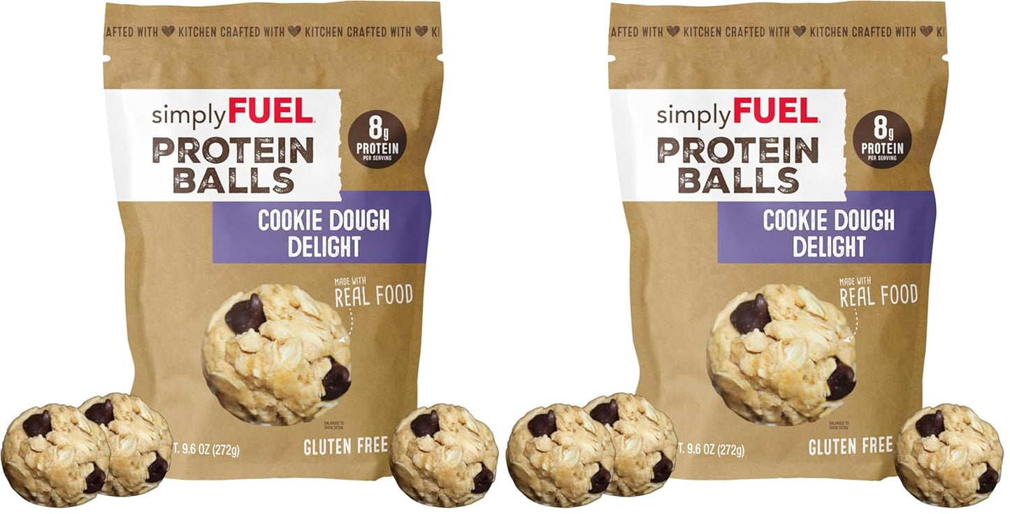simplyFUEL Whole-Food Protein Balls (Peanut Butter Chocolate Coconut Fusion) - 8 g High-Protein, Gluten-Free, Healthy Snack for Adults & Kids - 9.6 oz