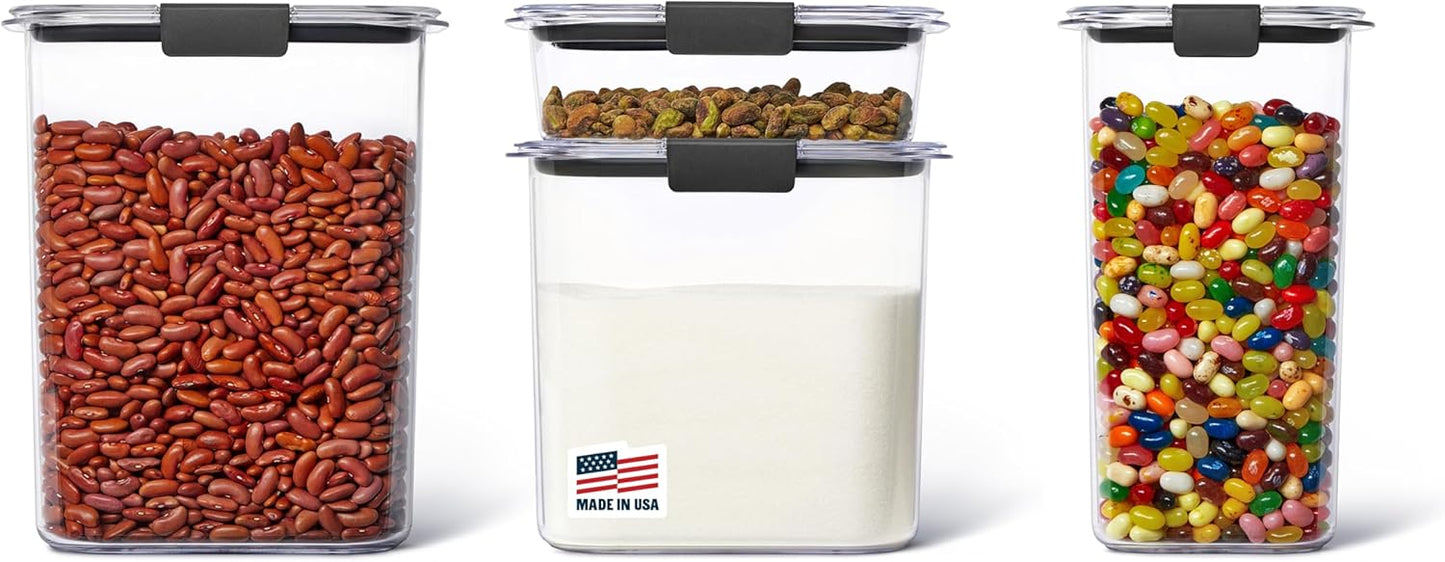 Rubbermaid Brilliance Pantry 10 Piece Set, Clear and Airtight Food and Pantry Storage Containers