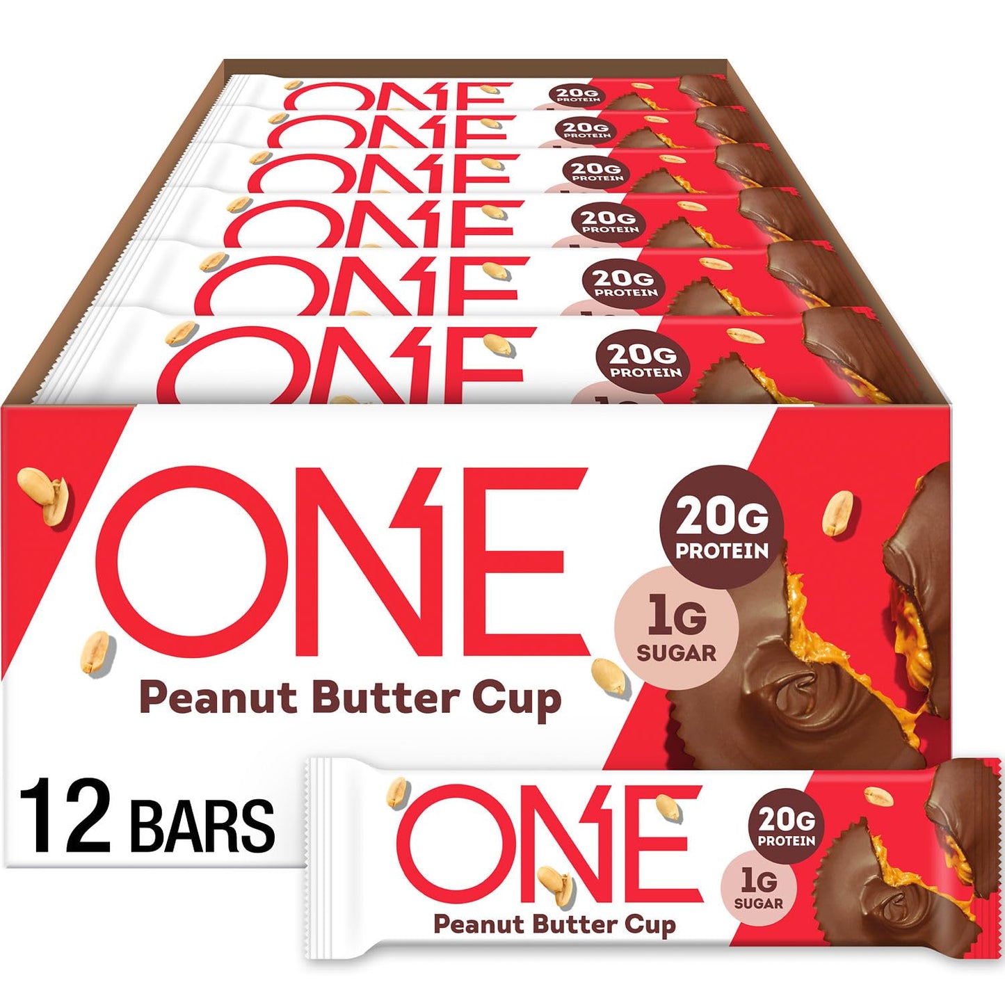 ONE Protein Bars, Sampler Variety Pack, Gluten Free with 20g Protein and 1g Sugar, Pantry Staples, 2.12 oz (8 Count)
