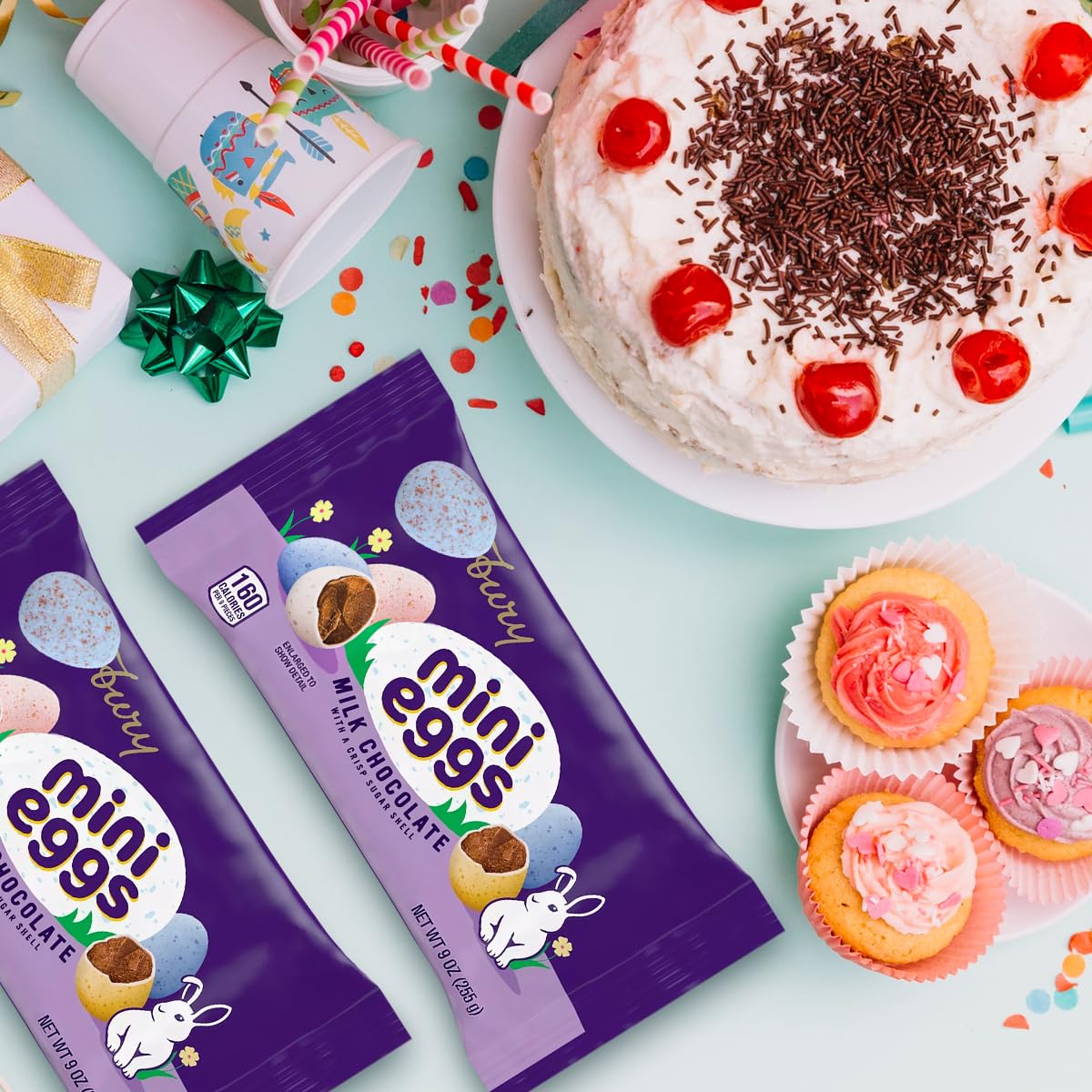Mini Eggs Milk Chocolate, 2 Bags of Mini Eggs 9oz Each, Creamy Milk Chocolate Mini Eggs, Perfect Chocolate Eggs for Special Occasions, Premium Candy Eggs for All Ages