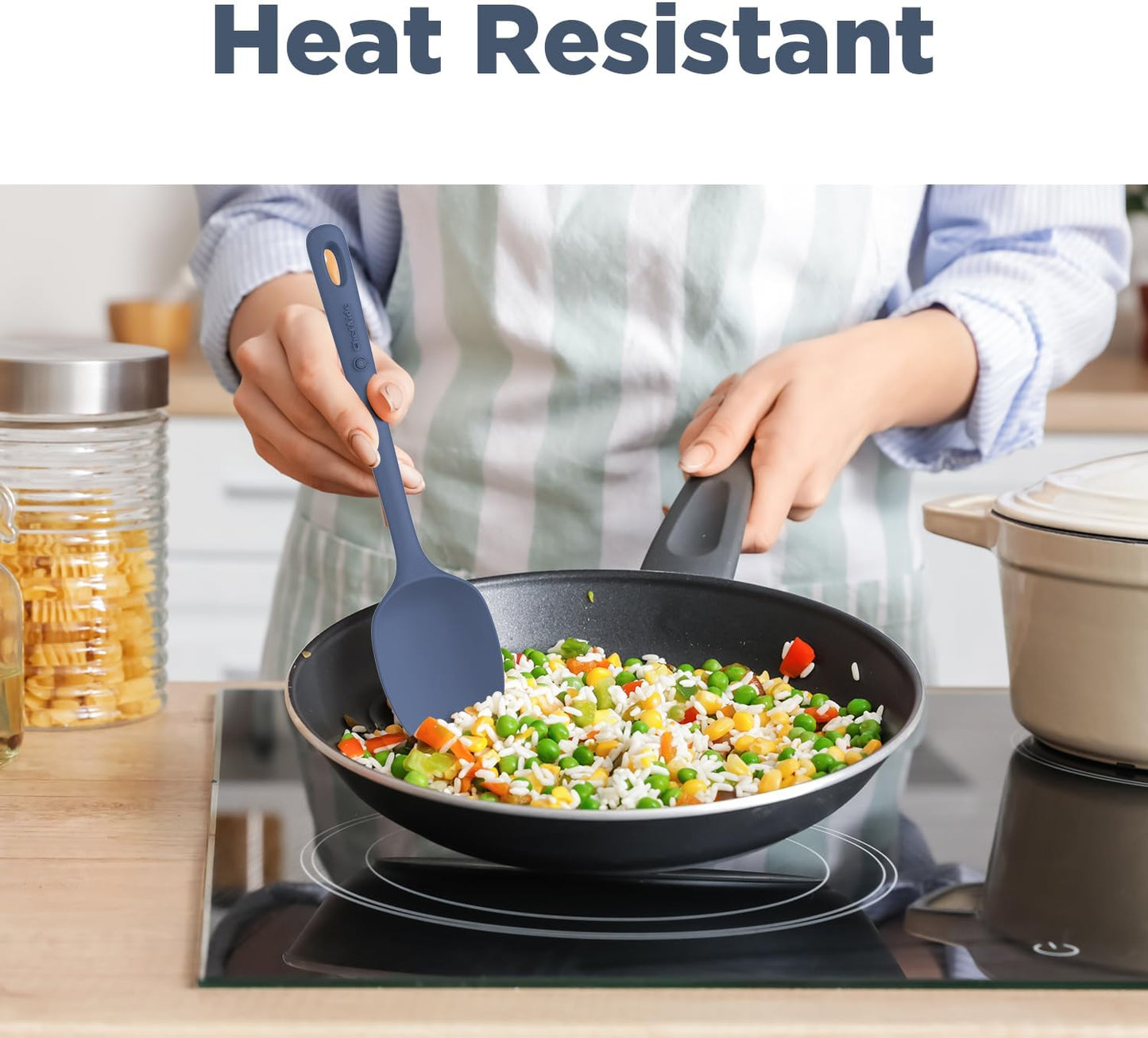 5-Piece Silicone Kitchen Spatula Set with Ergonomic Handles