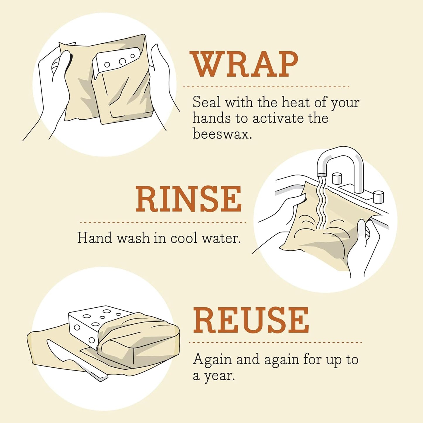 Bee's Wrap Beeswax Wraps for Food - Cut to Size 14x52" Wax Paper Roll - Made in USA Reusable Waxed Paper & Bowl Covers - Organic & Eco-Friendly Alternative to Aluminum Foil & Plastic Wrap, Honeycomb