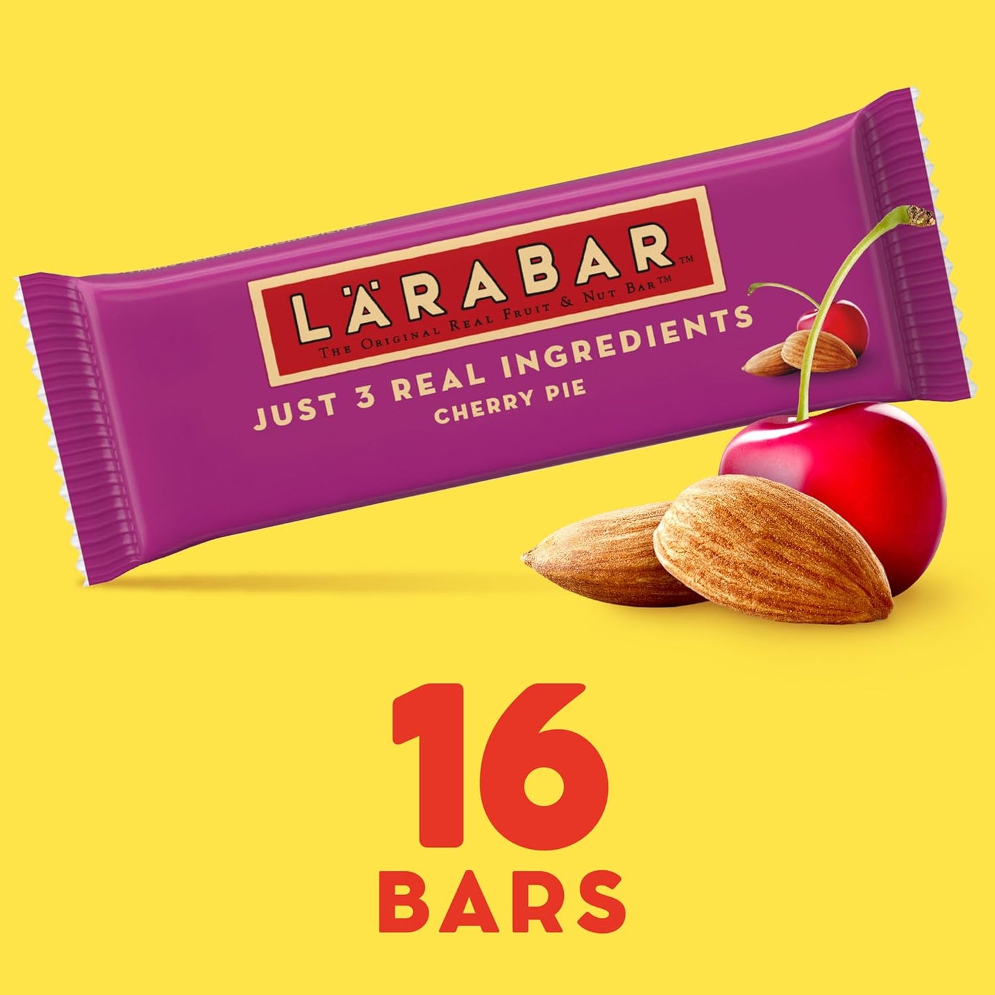 Larabar Cherry Pie Fruit and Nut Bar, Gluten Free and Vegan, 27.2 oz, 16 Ct