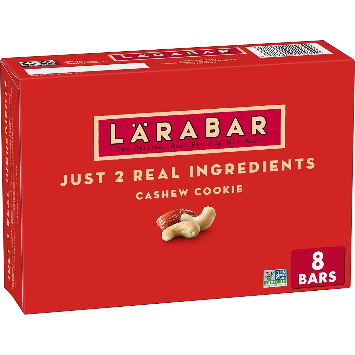 Larabar Cashew Cookie, Fruit and Nut Bars, Gluten Free and Vegan, 30.6 oz, 18 Ct