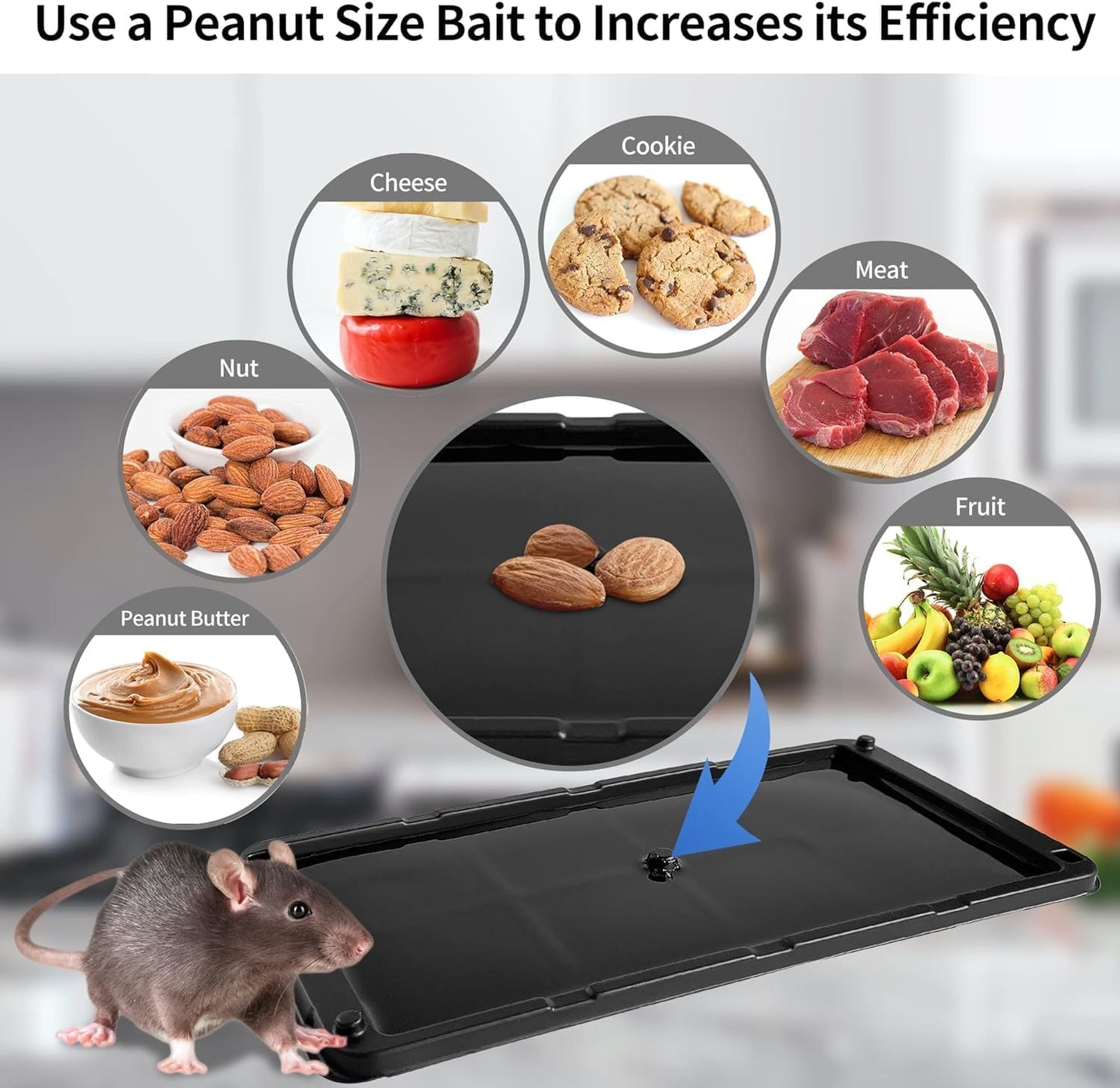 LULUCATCH Super Glue Traps 12 Pack for Mice & Snakes, Larger, Heavier Sticky Traps with Non-Toxic Glue. Sticky Mouse Traps Indoor, Easy to Set, Pet Safe Pest Control