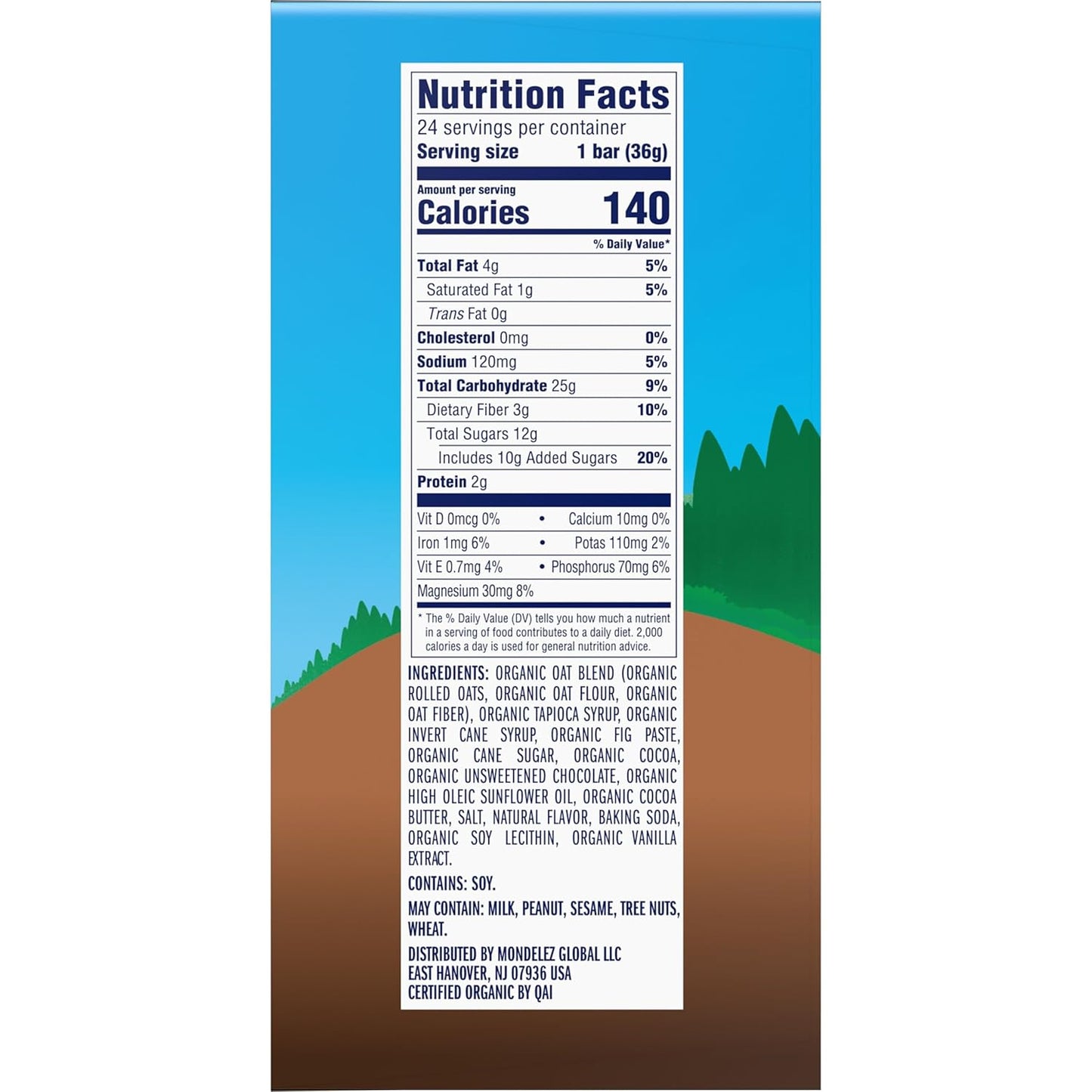 Zbar - Chocolate Brownie - Soft-Baked Energy Snack Bars - Non-GMO - 11g Whole Grains - USDA Organic Granola Bars - Snacks for Kids (24 Pack)