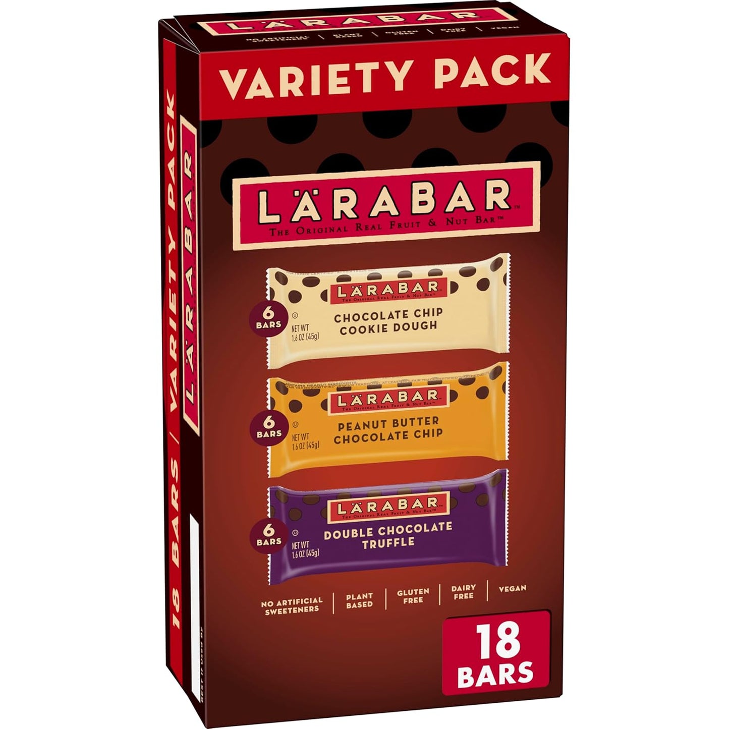 Larabar Fruit and Nut Bars Variety Pack, Gluten Free and Vegan, 28.8 oz, 18 Ct