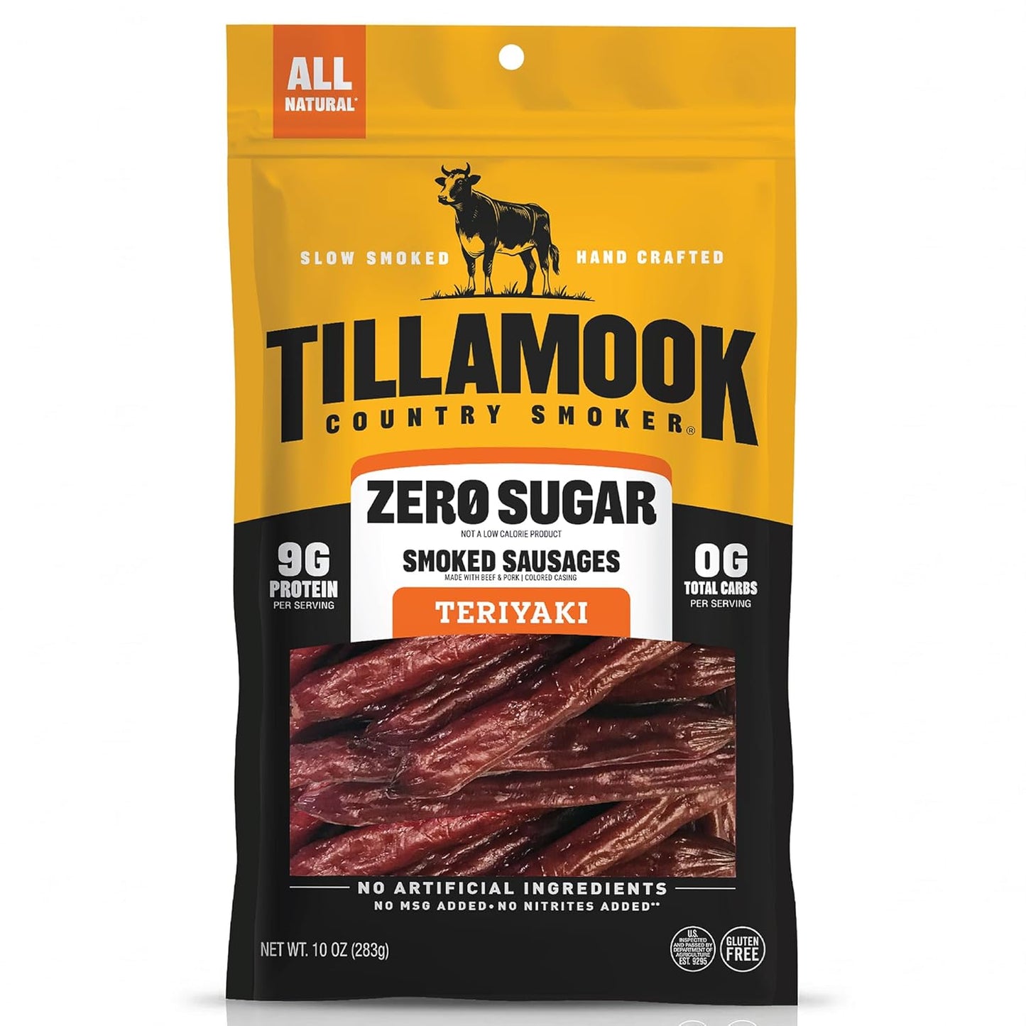 Tillamook Country Smoker Keto Friendly Zero Sugar Smoked Sausages, Original, 10 Ounce