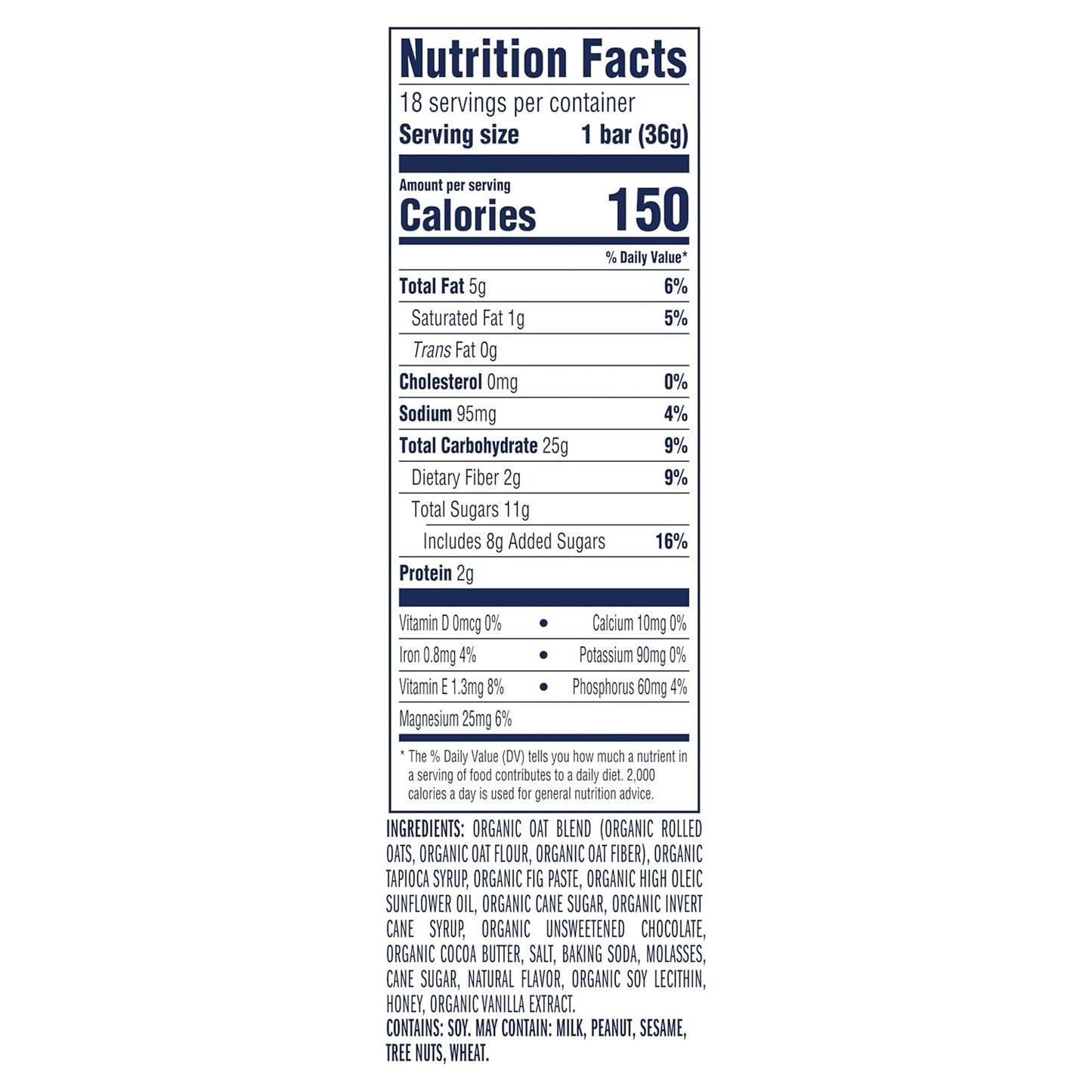 Zbar - Chocolate Chip - Soft-Baked Energy Snack Bars - Non-GMO - 12g Whole Grains - USDA Organic Granola Bars - Snacks for Kids (18 Pack)