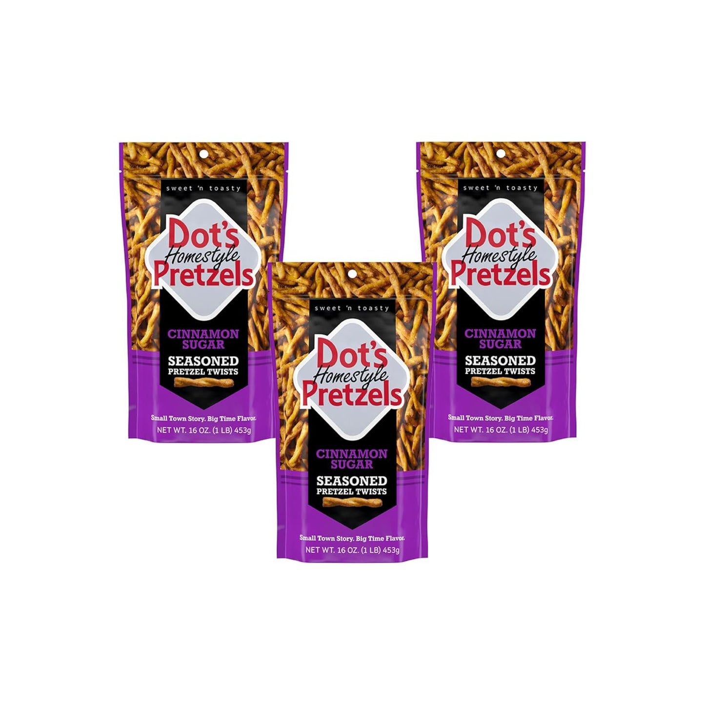 Dot's Homestyle Pretzels BBQ Seasoned Pretzel Twist Snack, 16oz Grocery Sized Bag