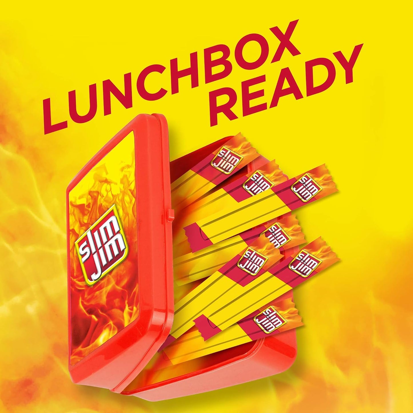 Slim Jim Smoked Meat Sticks, Original Flavor, 6g Protein Per Serving, Snack Size, 0.28 oz. (14 Count)